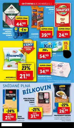Lidl leták od 03.07.2025 | Strana: 14 | Produkty: Sádlo, Uherák, Sýr, Mozzarella