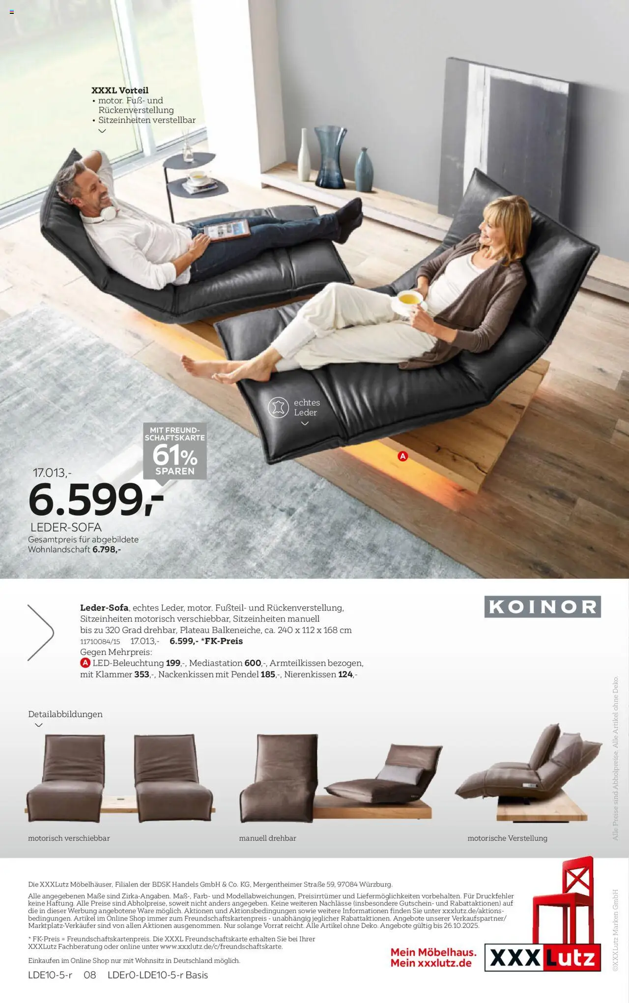 XXXL Lutz Möbeltrends – gültig ab 12.10.2025 | Seite: 8 | Produkte: Wohnlandschaft, Ledersofa