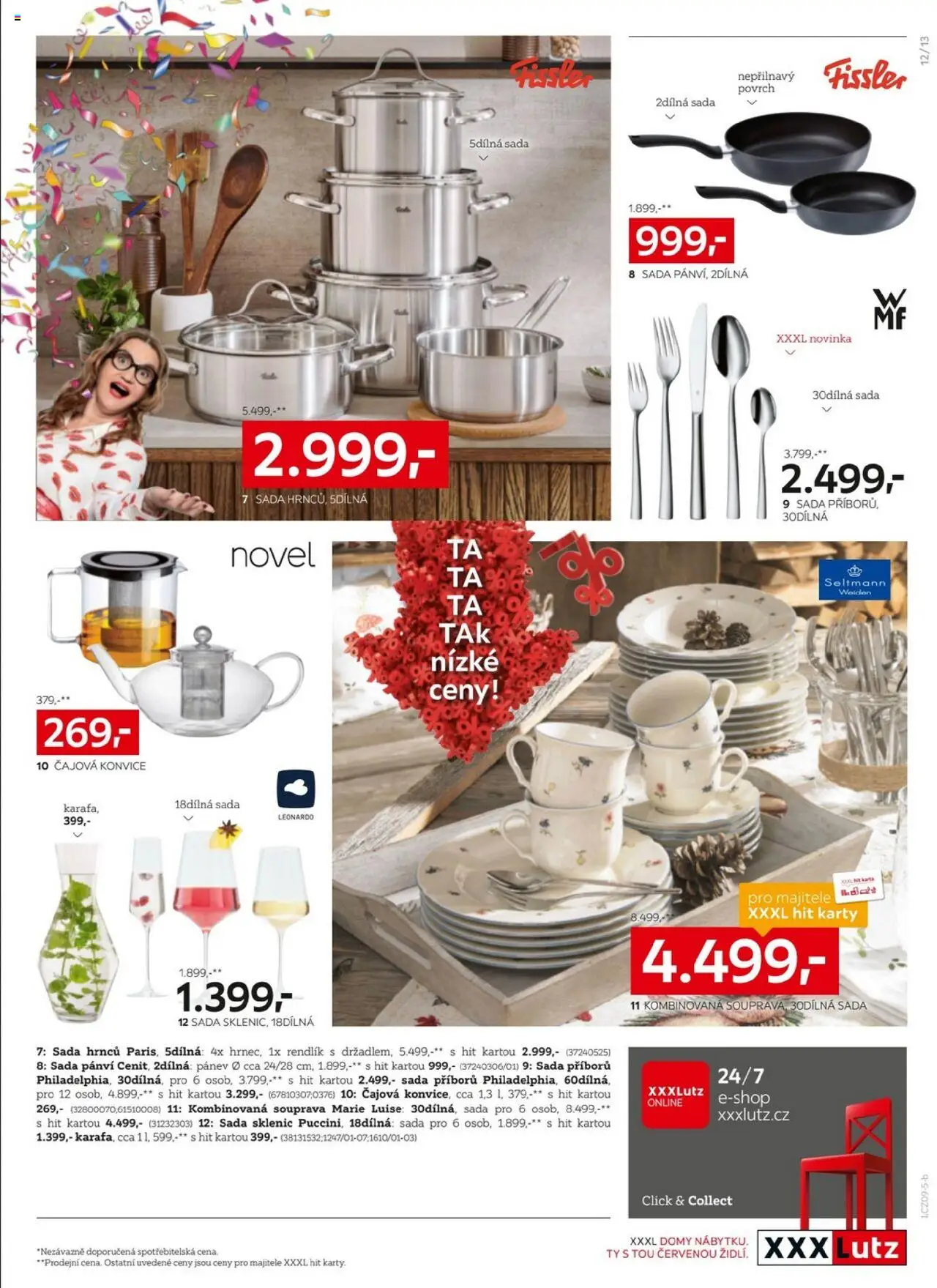 XXXLutz leták - Sleva 25 % na téměř celý nákup od 08.09.2025 | Strana: 13 | Produkty: Sada hrnců, Pánev, Konvice, Rendlík