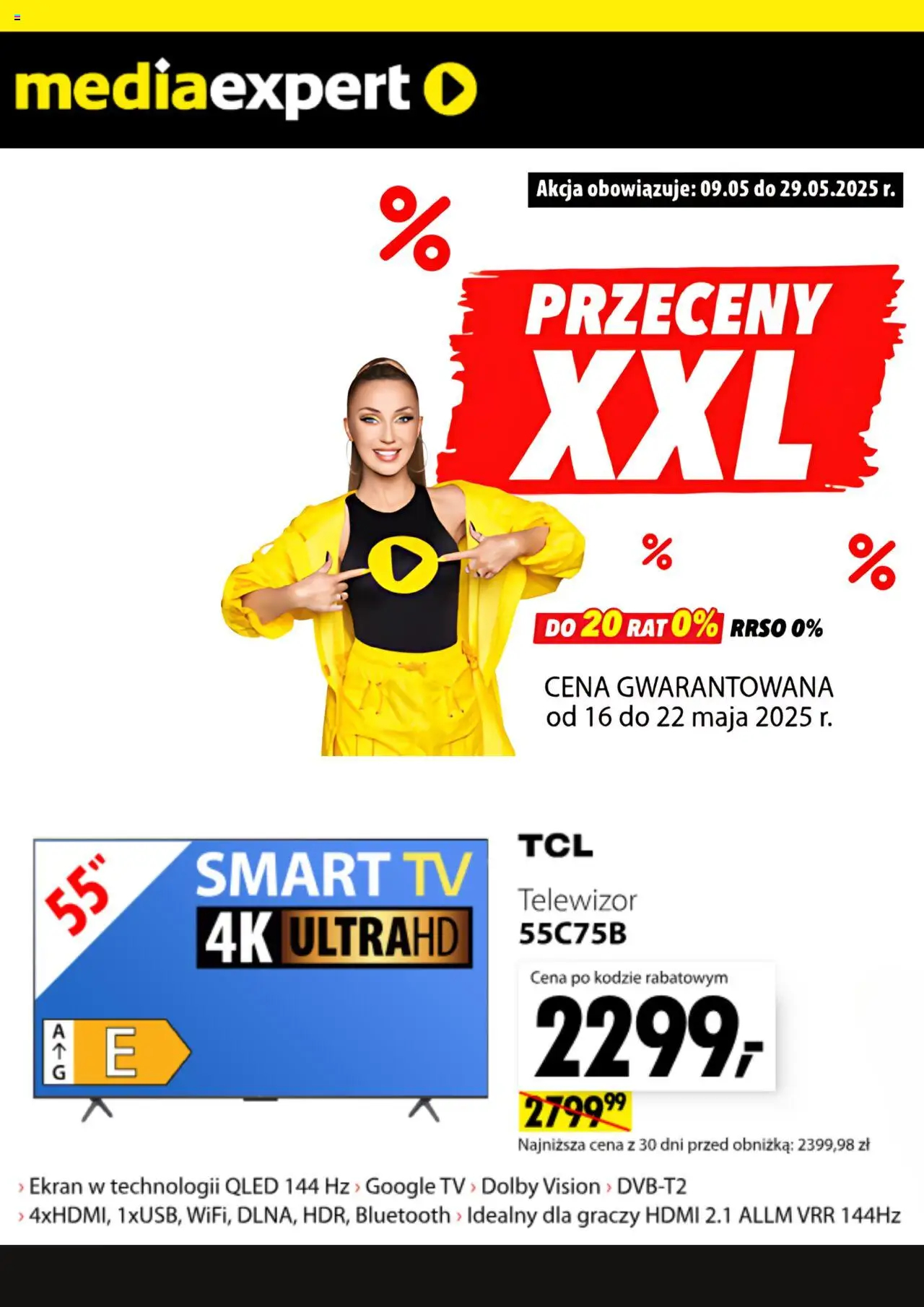 Mediaexpert promocje od 16.05.2025 | Strona: 1 | Produkty: Telewizor