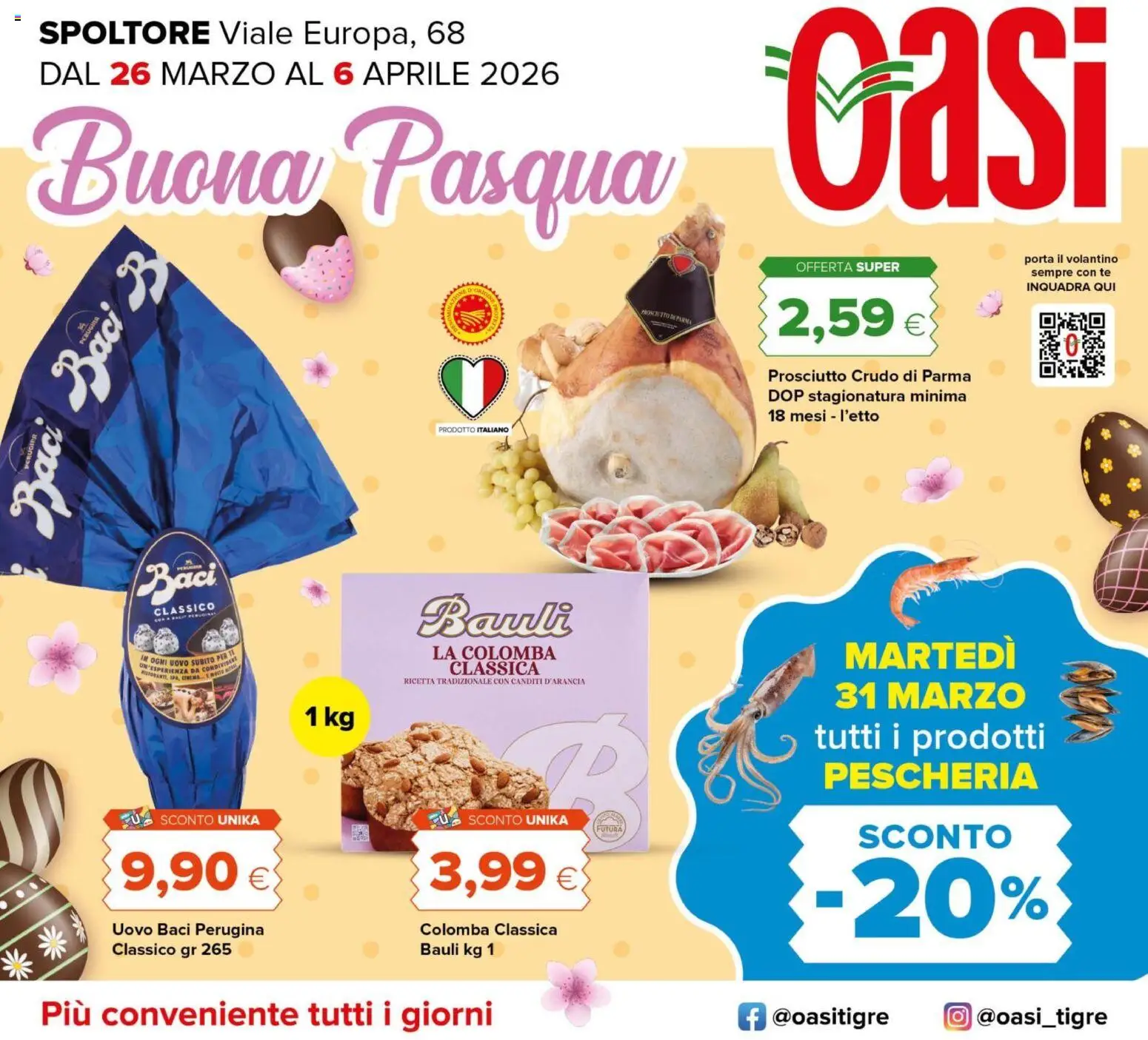 Volantino Oasi del 26.03.2026 | Pagina: 1 | Prodotti: Prosciutto Crudo, Tè, Prosciutto