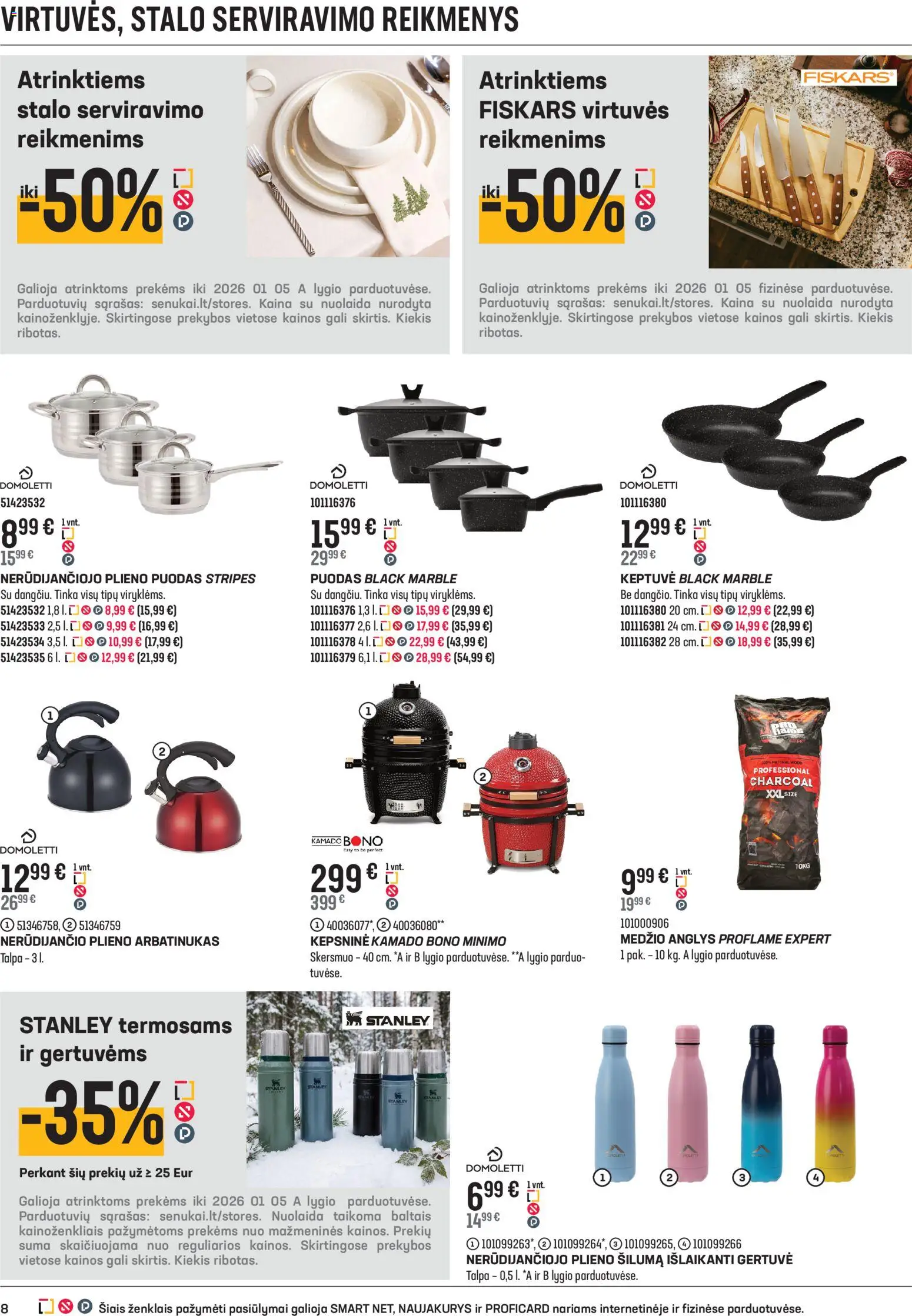 Senukai akcijos nuo 10.12.2025 | Puslapis: 8 | Prekių: Keptuvė, Puodas