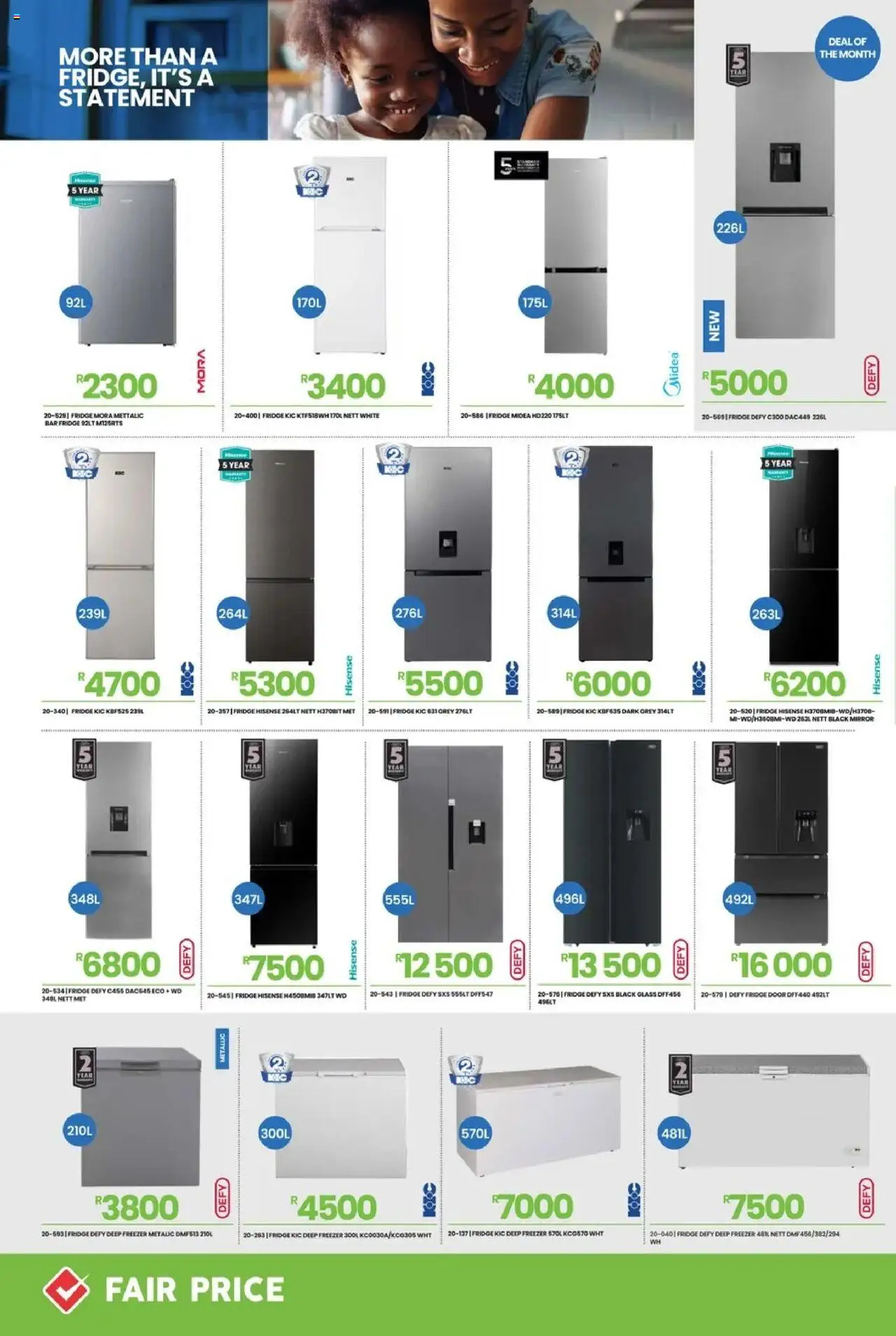 New Fair Price catalogue – valid from 01.10.2025 | Page: 2 | Products: Freezer, Mirror, Fridge