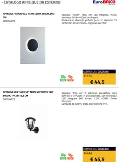 Anteprima del volantino Eurobrico Applique da Esterno catalogo valido a partire dal 23.07.2025 | Pagina: 32 | Prodotti: Paralume, Alluminio