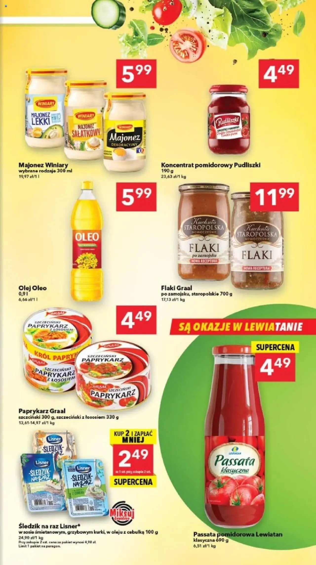 Lewiatan gazetka - Gdańsk od 23.10.2025 | Strona: 9 | Produkty: Paprykarz, Koncentrat pomidorowy, Flaki, Majonez