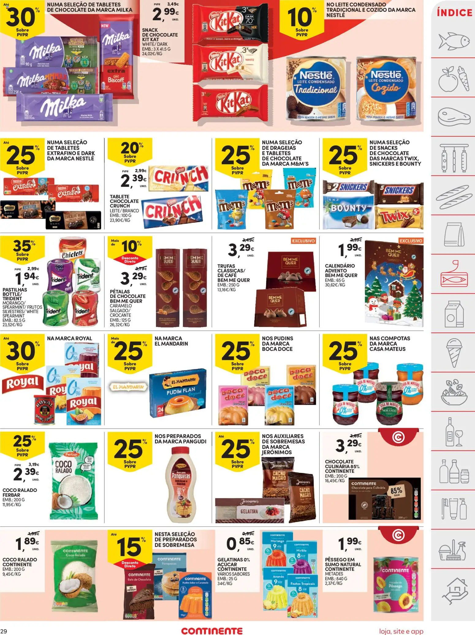 Continente folheto │ válido de 25.11.2025 | Página: 29 | Produtos: Gelatina, Leite condensado, Café, Açúcar