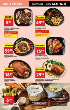 Pogląd oferty "Kurczak faszerowany kaszą i grzybami Prosto do piekarnika Biedronka, Kurczak faszerowany kaszą i grzybami, 1,60 zł/100 g" - ważna od 24.11.2025 | Strona: 39