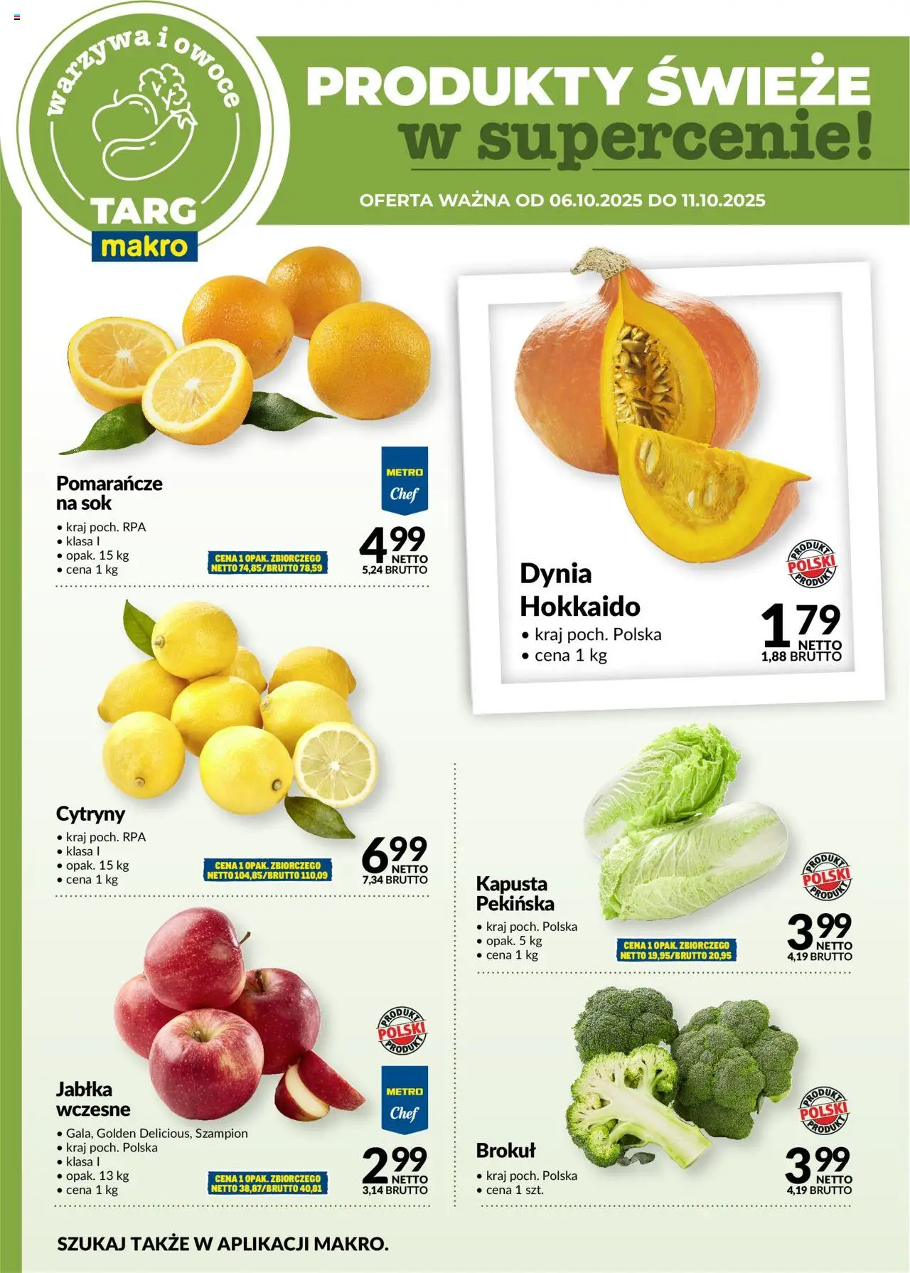 Makro Gazetka - Oferta świeża w super cenach od 06.10.2025 | Strona: 5 | Produkty: Dynia, Cytryny, Pomarańcze, Owoce
