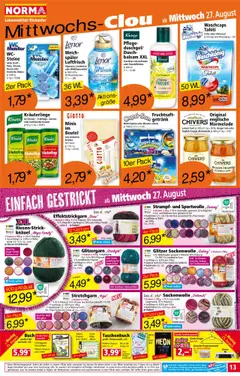 Norma Flugblatt gültig ab 25.08.2025 | Seite: 13 | Produkte: Pullover, Socken, Kleiderbügel, Papier blanc
