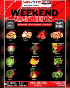Preview of Saverite specials valid from 08.08.2025