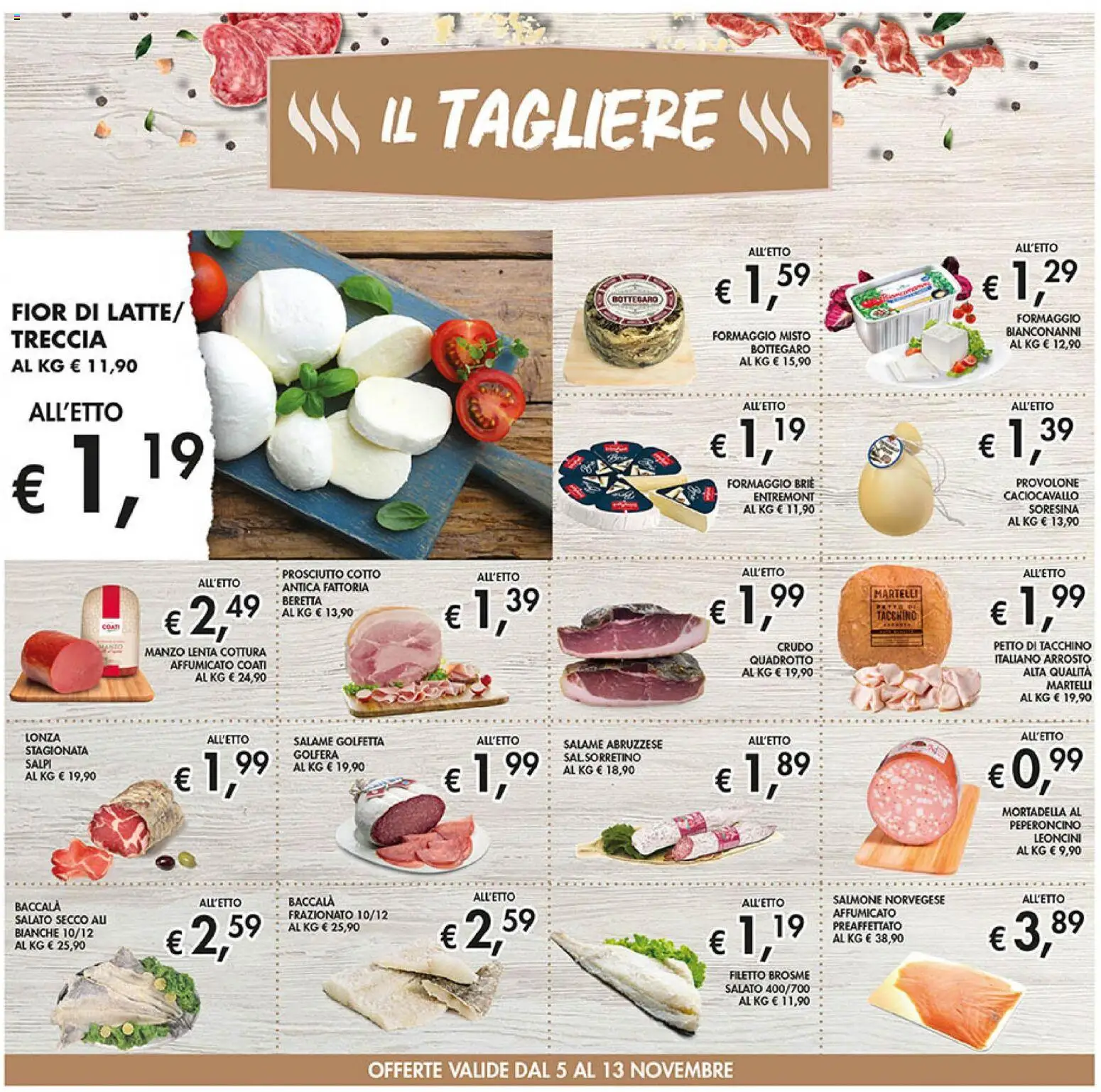 Volantino Coal del 05.11.2025 | Pagina: 12 | Prodotti: Salmone, Formaggio, Peperoncino, Mortadella
