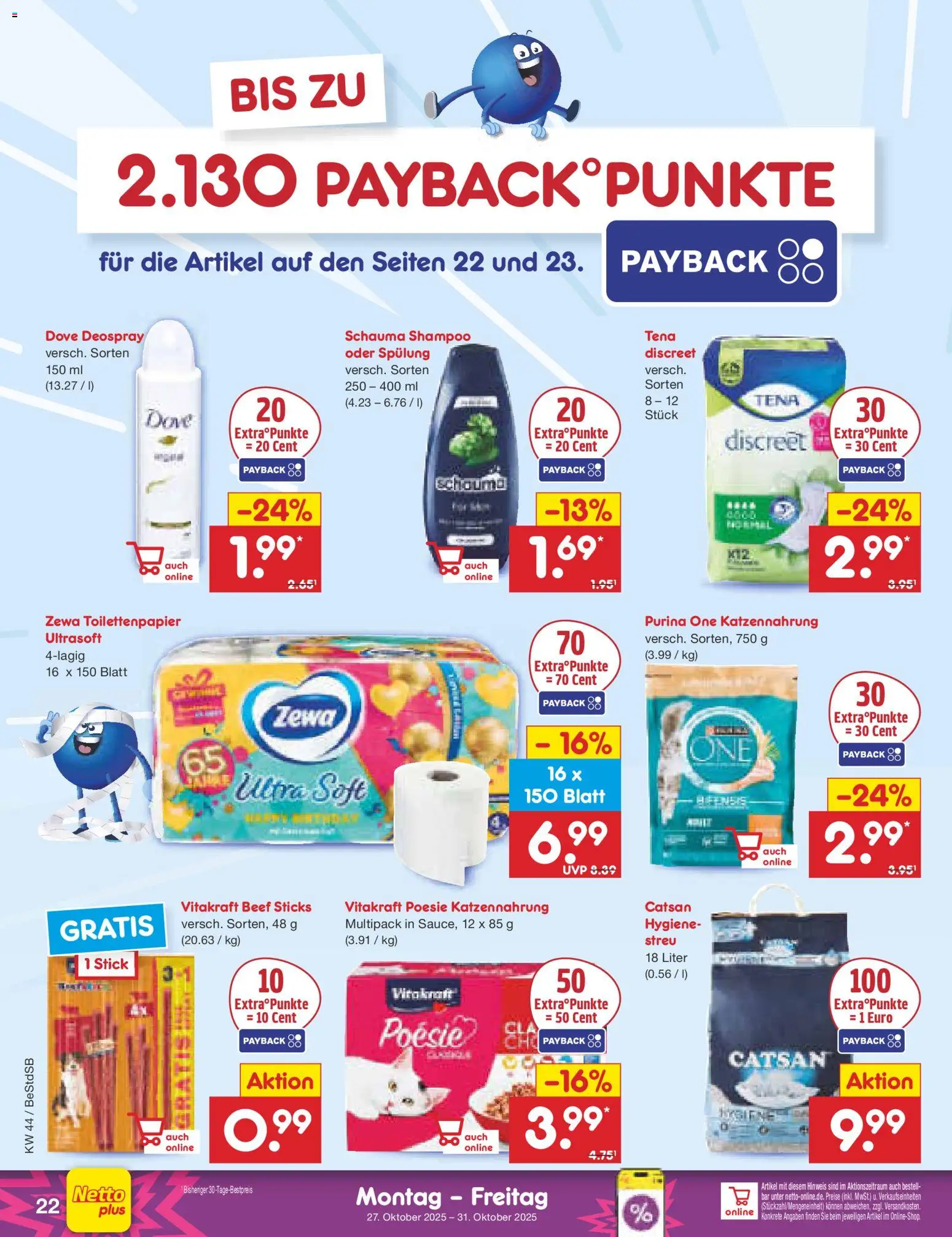 Netto Marken-Discount Prospekt 	 – gültig ab 27.10.2025 | Seite: 24 | Produkte: Catsan, Schauma shampoo, Shampoo, Deospray