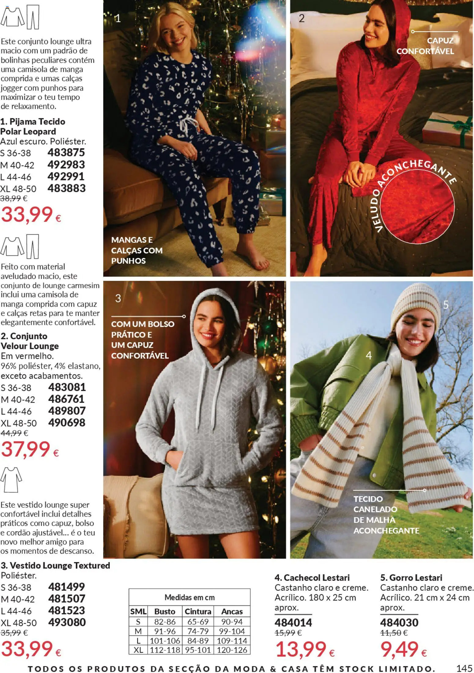 Catálogo Avon Campanha 1 │ válido de 01.01.2026 | Página: 145 | Produtos: Cachecol, Vestido, Capuz, Mangas