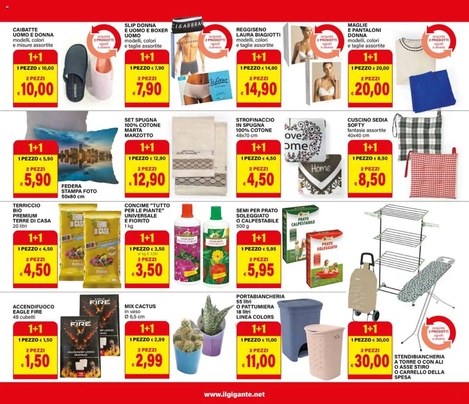 Volantino Il Gigante del 19.02.2026 | Pagina: 7 | Prodotti: Pantaloni, Slip, Pattumiera, Federa