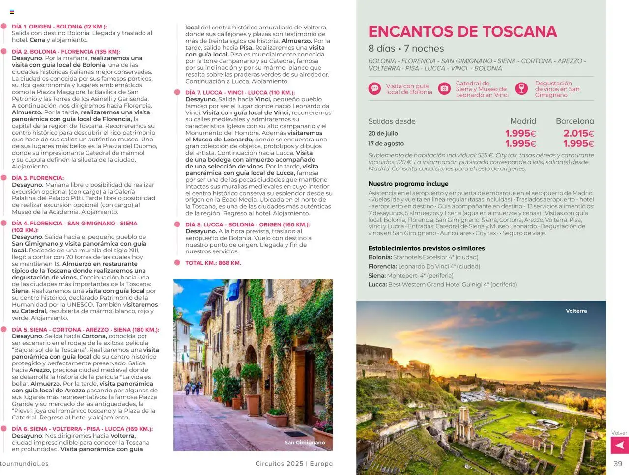 Viajes El Corte Inglés Circuitos exclusivos │ válido desde el 01.05.2025 | Página: 39