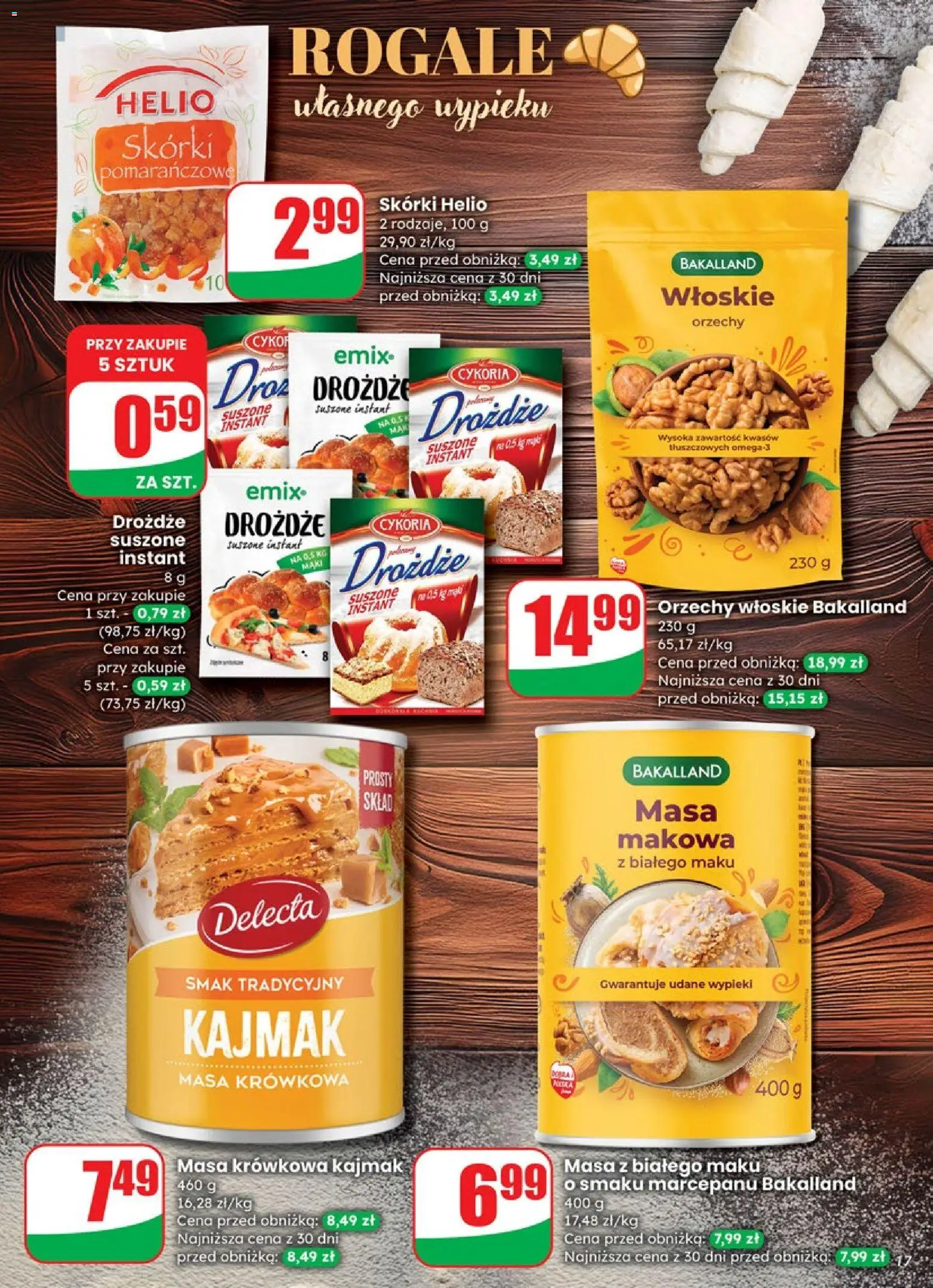 Dino Gazetka od 29.10.2025 | Strona: 17 | Produkty: Masa makowa, Orzechy włoskie, Kajmak, Orzechy