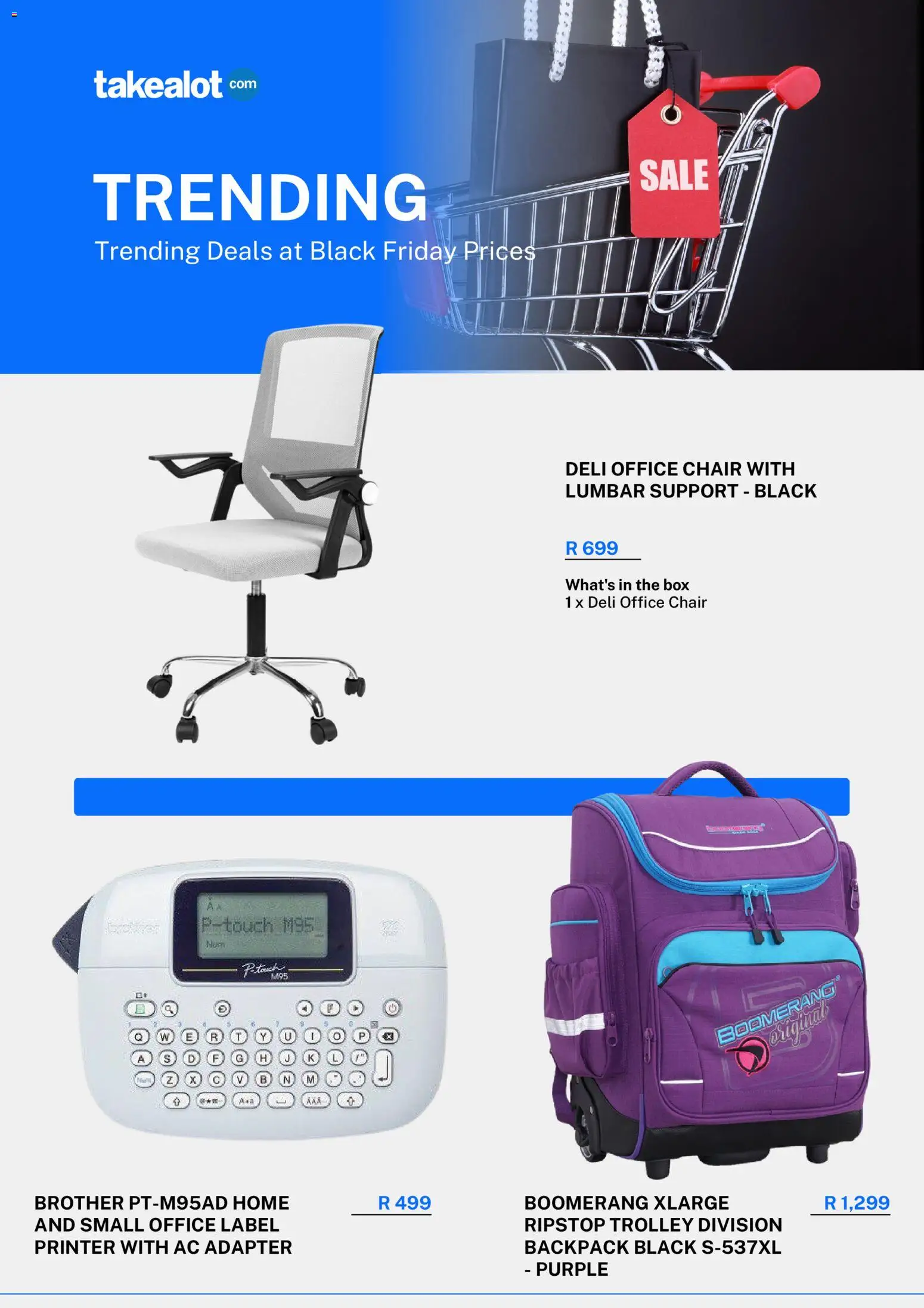 New Takealot catalogue – valid from 29.11.2025 | Page: 2 | Products: Printer, Adapter, Chair, Box