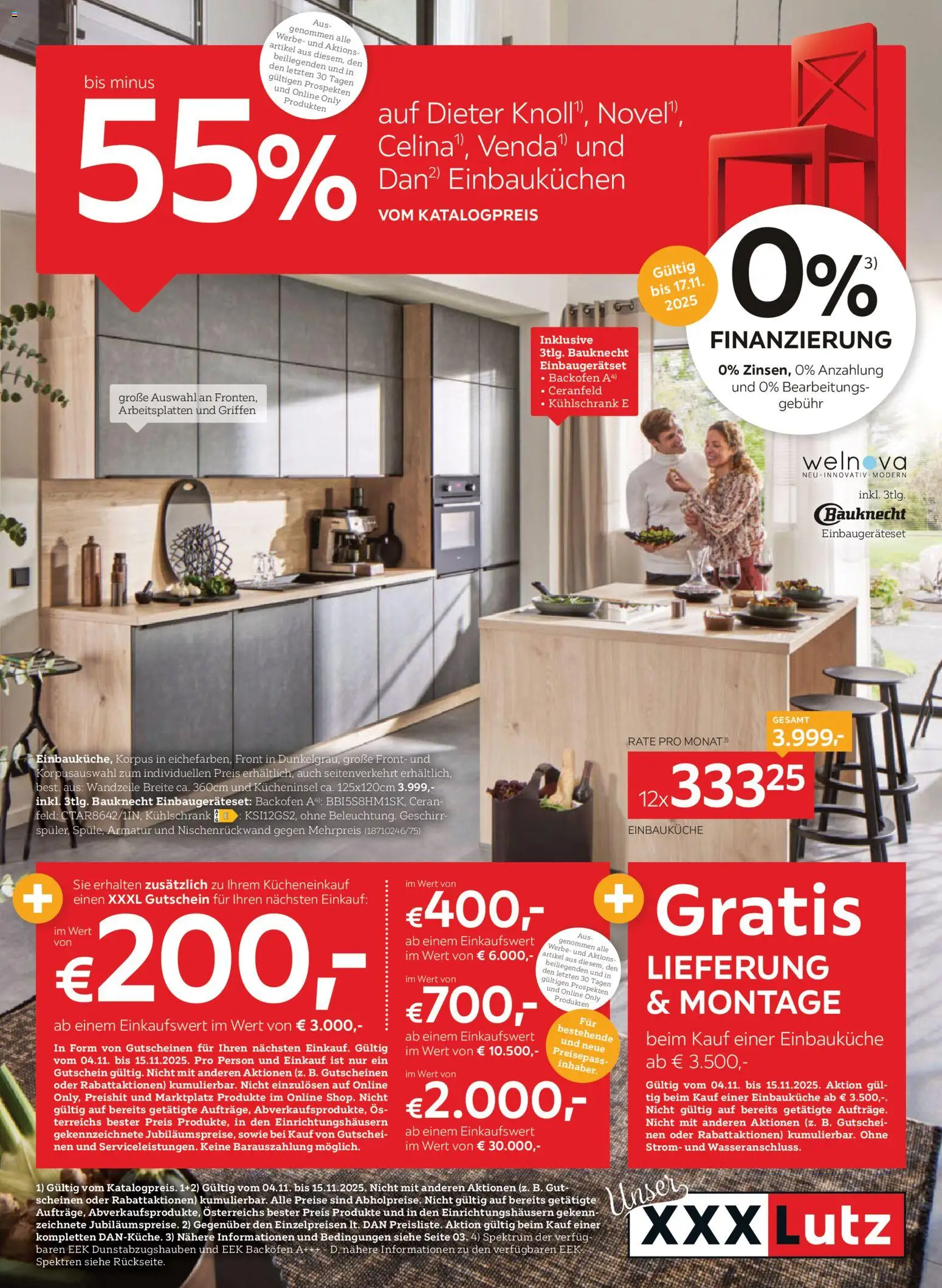 XXXLutz Prospekt aktuell gültig ab 04.11.2025 | Seite: 1 | Produkte: Kühlschrank