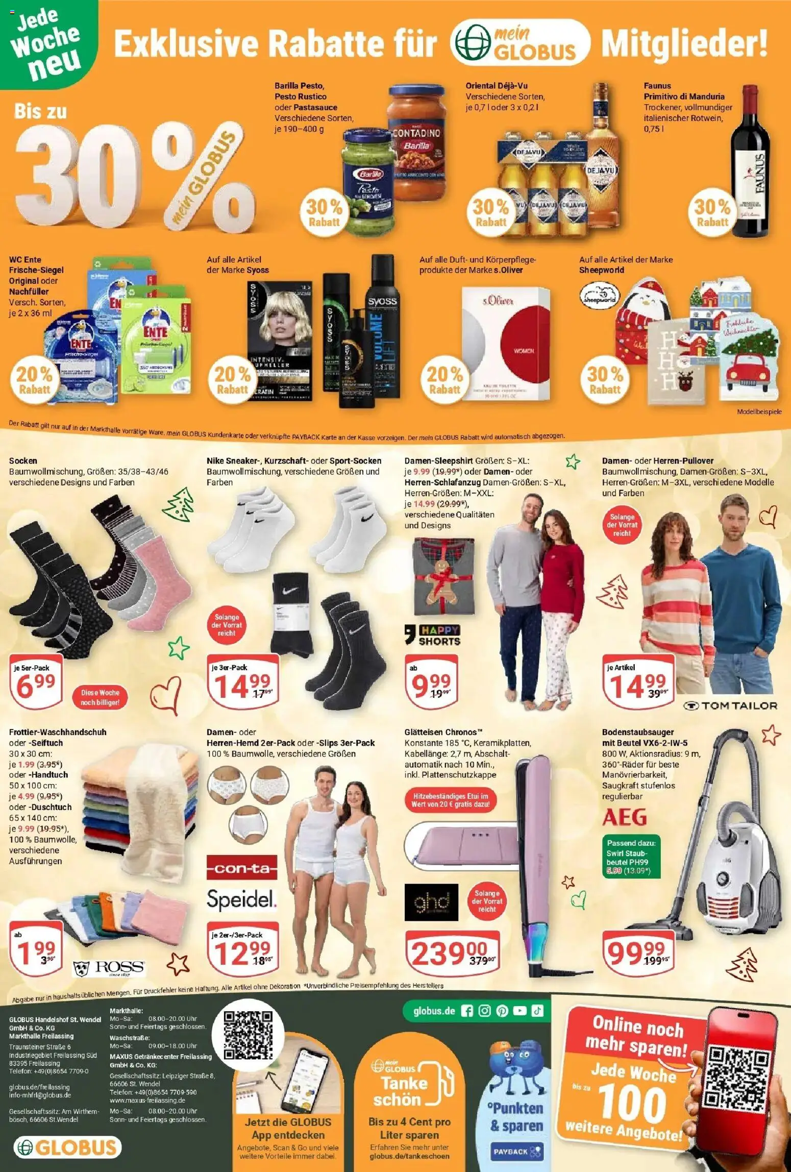 Globus prospekt Freilassing	 – gültig ab 01.12.2025 | Seite: 34 | Produkte: Barilla, Duft, Glätteisen, Uhr