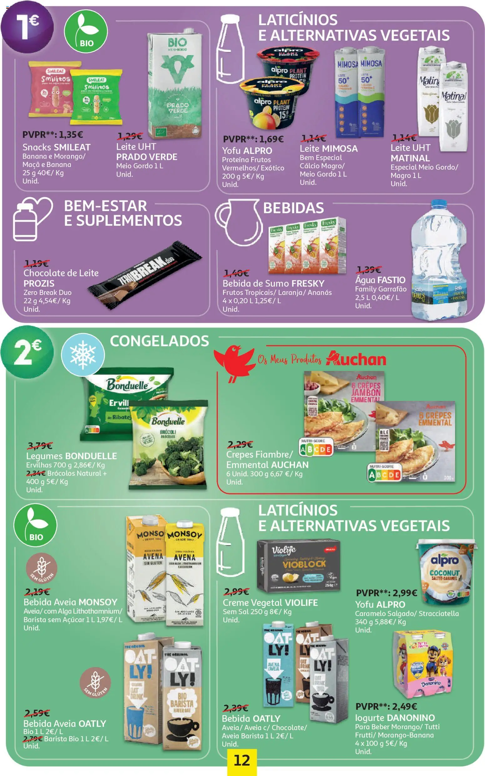 Auchan - Preços Redondos │ válido de 06.04.2026 | Página: 12 | Produtos: Cálcio, Maça, Sumo, Bebida