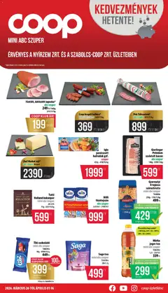 COOP - Mini & Abc & Szuper / Nyírzem - amely érvényes a következő dátumtól: 26.03.2026