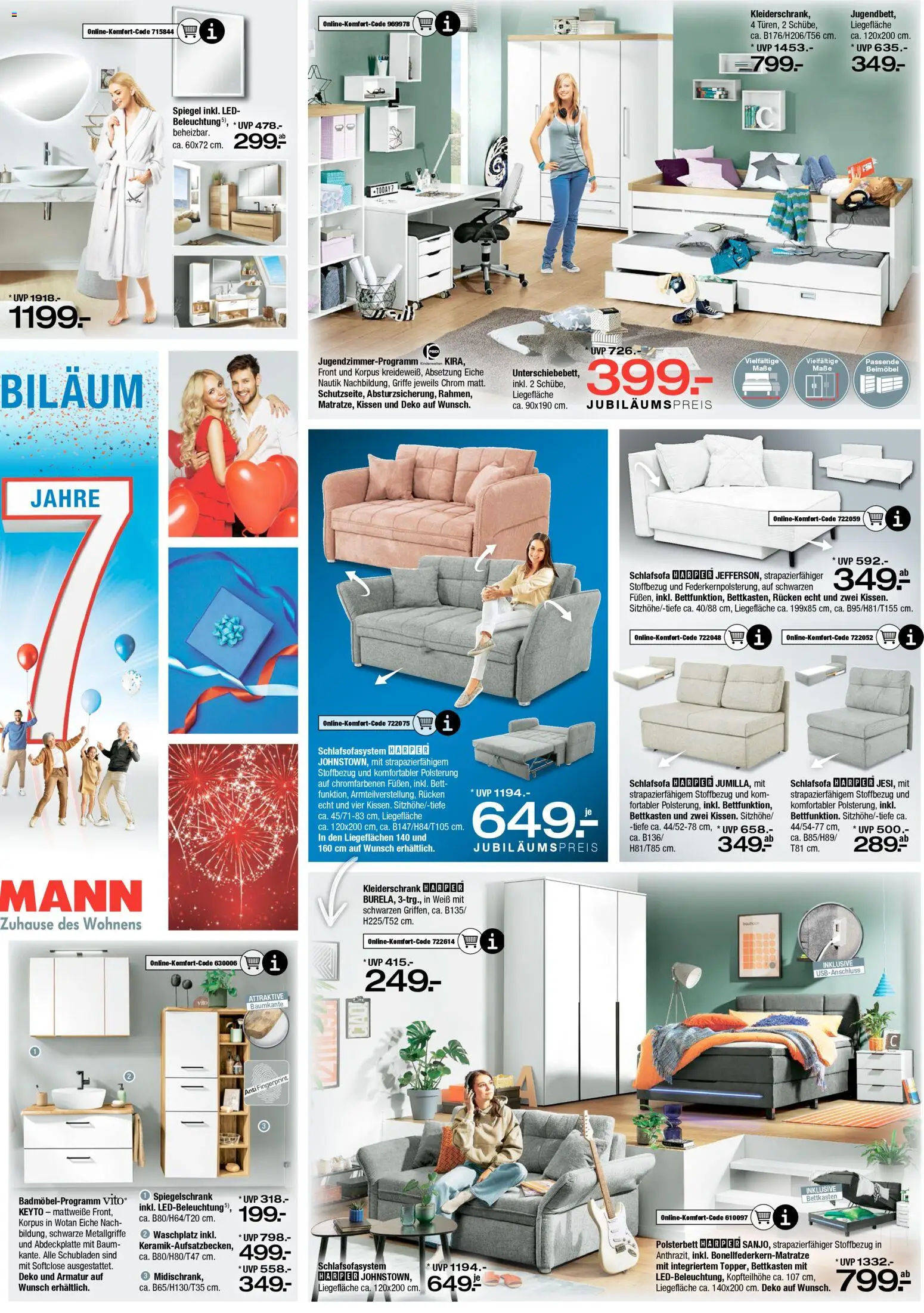 Ostermann Prospekt 	 – gültig ab 14.02.2026 | Seite: 15 | Produkte: Schlafsofa, Kissen, Kleiderschrank, Spiegelschrank