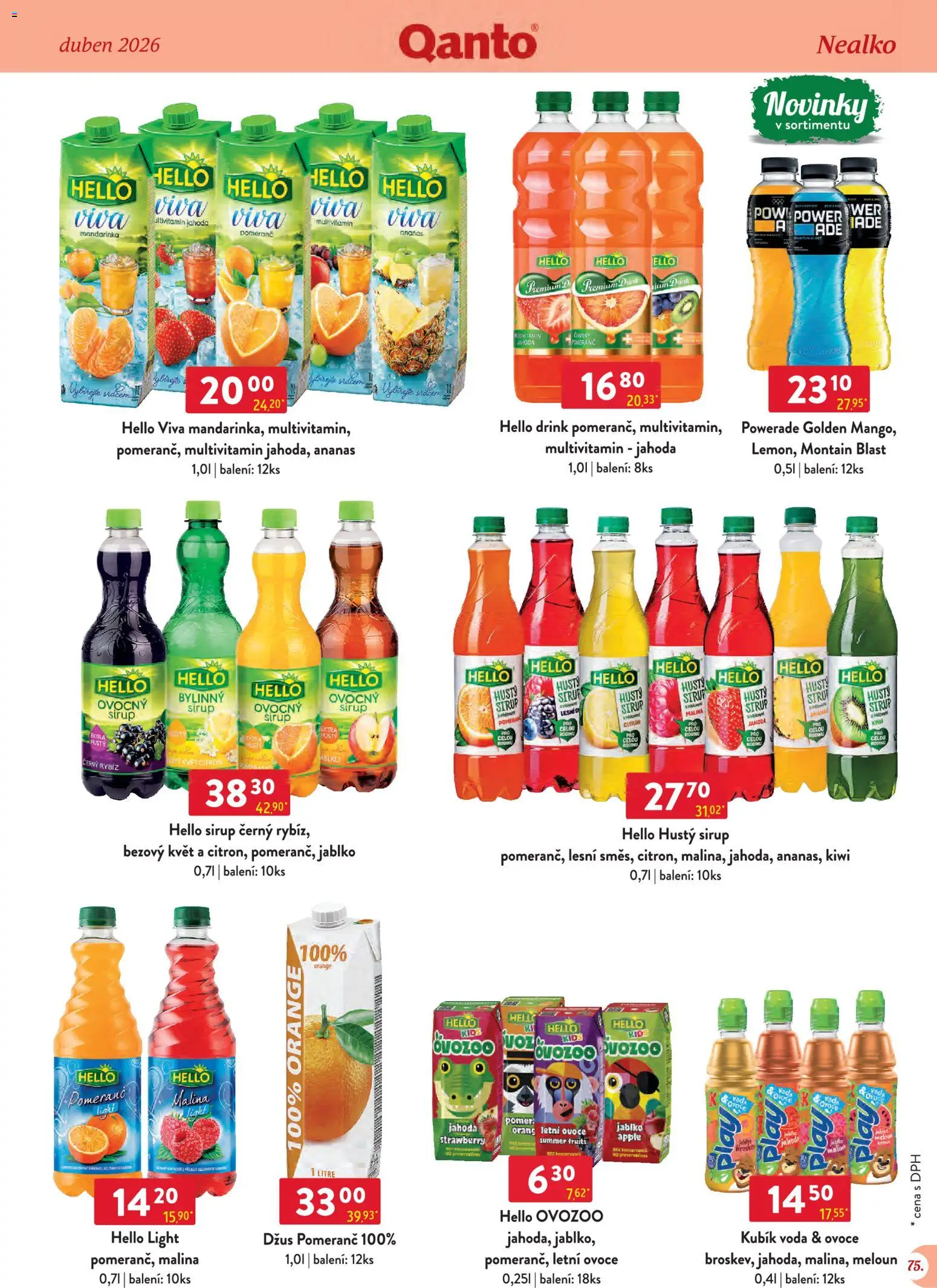 Astur & Qanto leták - Velkoobchod 04/2026 od 01.04.2026 | Strana: 75 | Produkty: Ovoce, Džus, Ananas, Citron