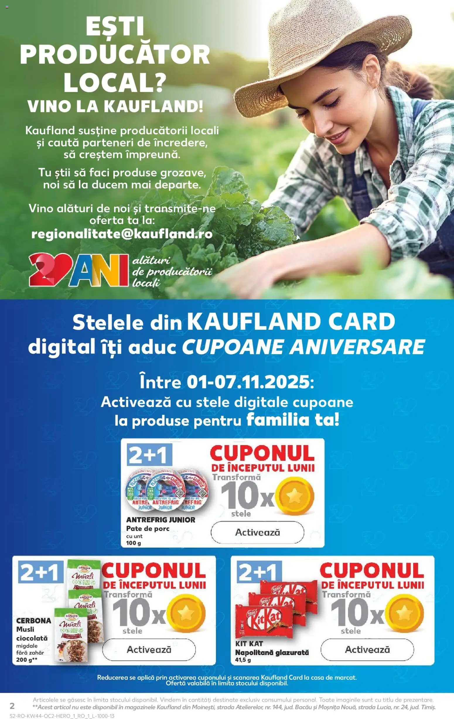 Kaufland RO akciós ujság - amely érvényes a következő dátumtól: 29.10.2025 | Oldal: 2 | Termékek: Müzli