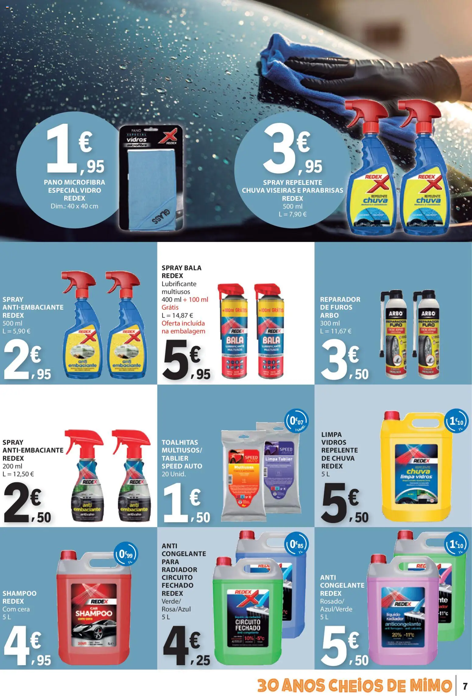 E.Leclerc folheto Não Alimentar │ válido de 15.01.2026 | Página: 7 | Produtos: Shampoo, Repelente, Limpa vidros, Radiador