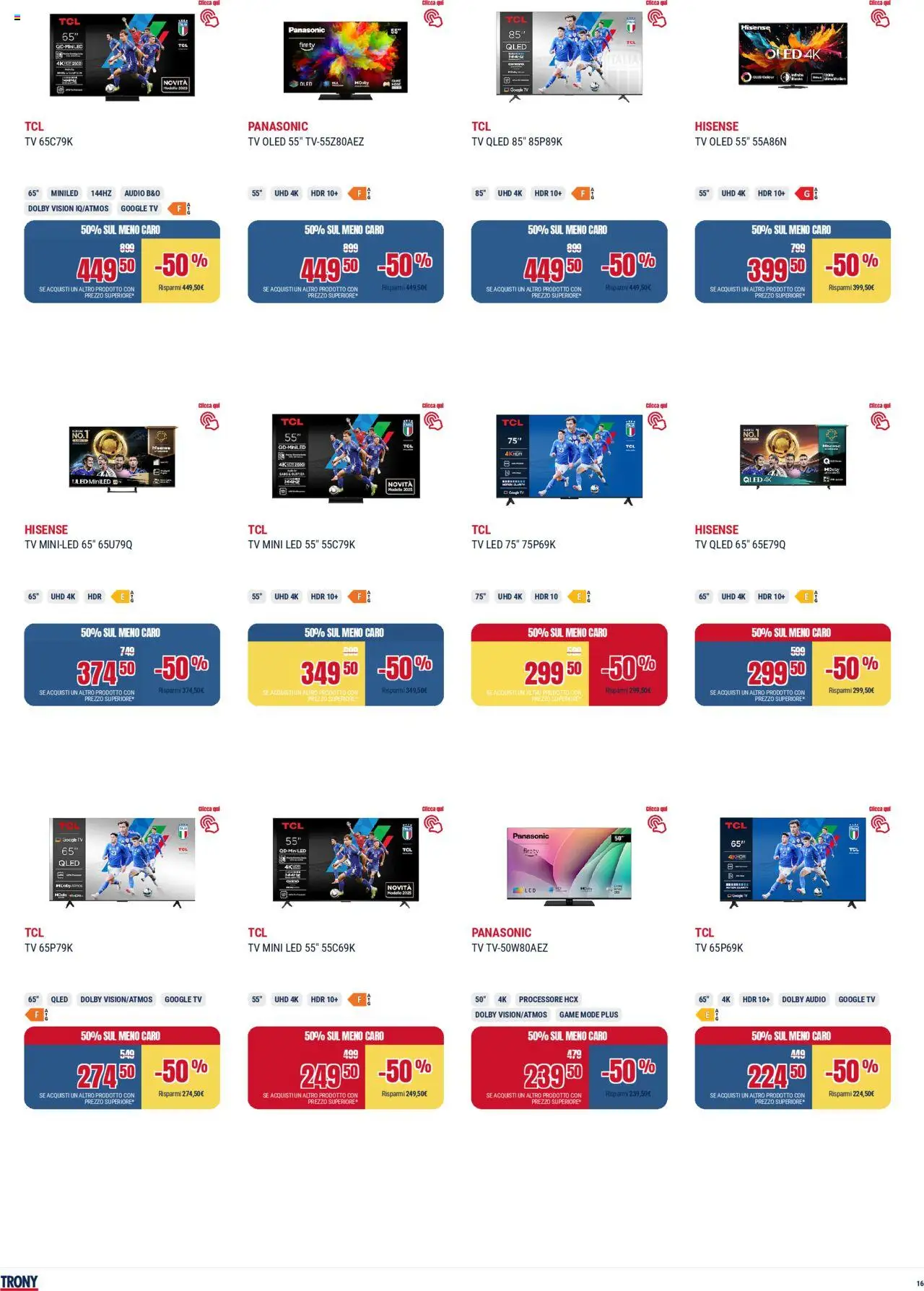 Volantino Trony del 21.08.2025 | Pagina: 16 | Prodotti: TV, Audio