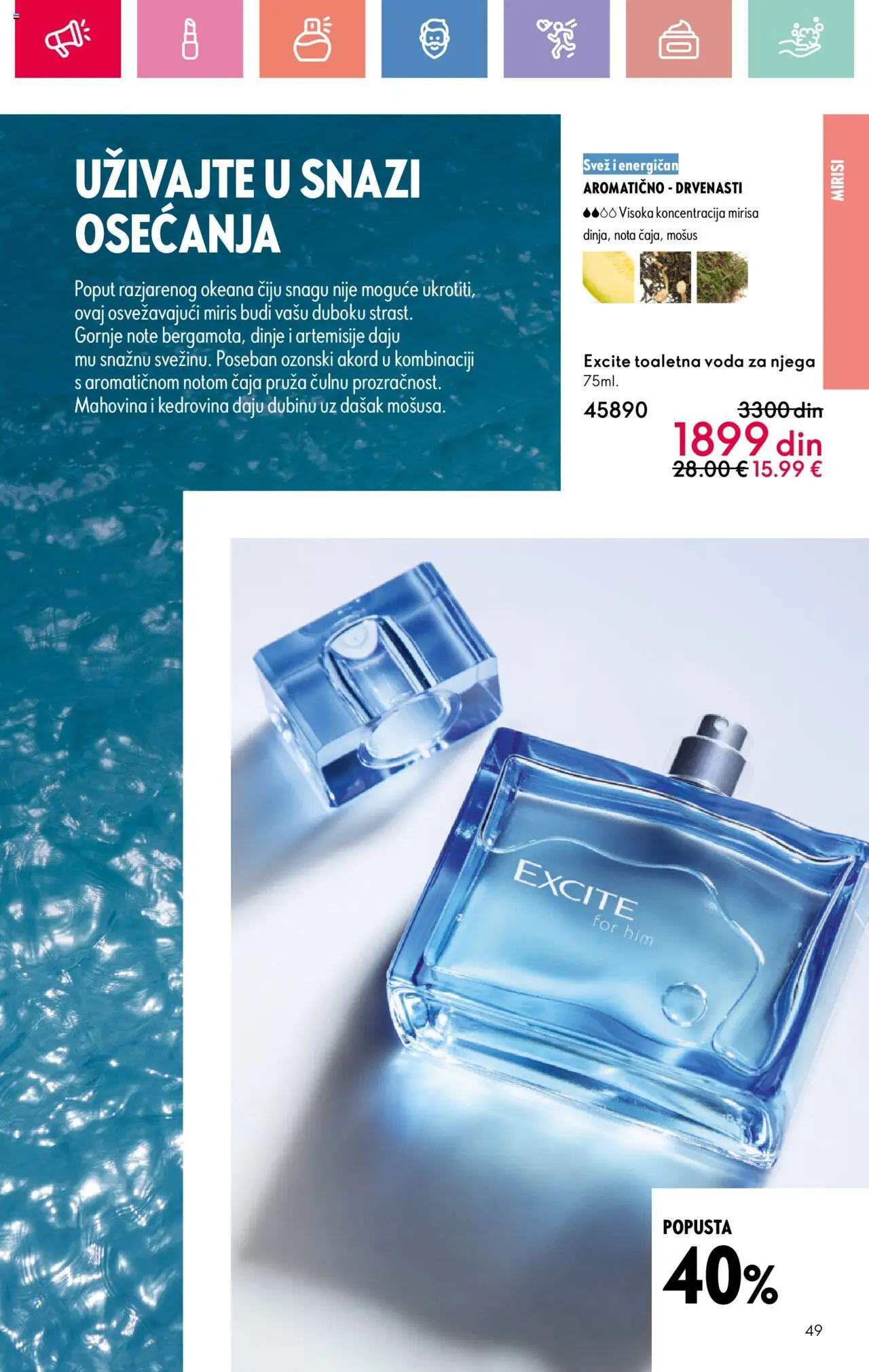 Oriflame katalog - važi od 24.08.2025 | Strana: 49 | Proizvode: Miris, Toaletna voda, Voda