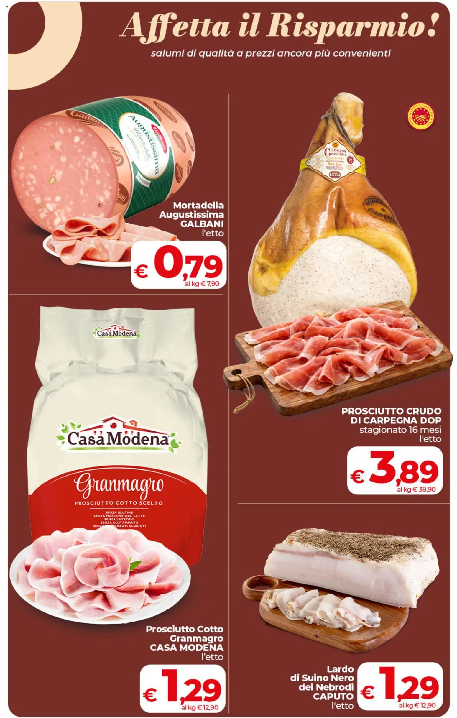 Volantino COOP del 07.04.2026 | Pagina: 12 | Prodotti: Suino, Latte, Prosciutto, Latte senza lattosio