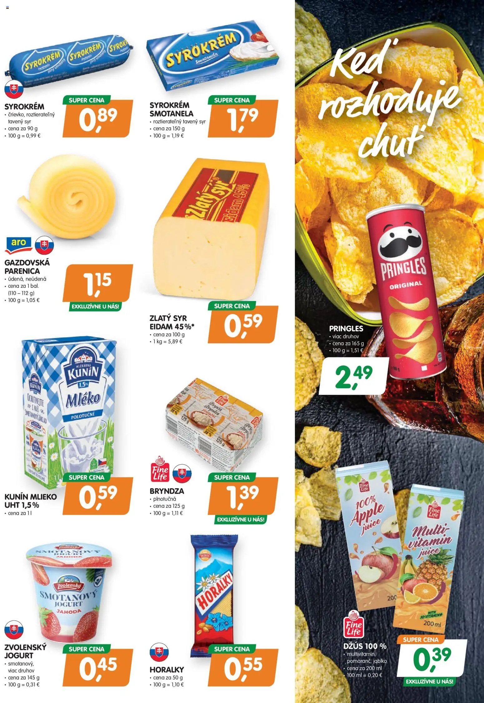 Nové Môj obchod akcie – leták je platný od 30.01.2026 | Strana: 3 | Produkty: Mlieko, Eidam, Bryndza, Horálky