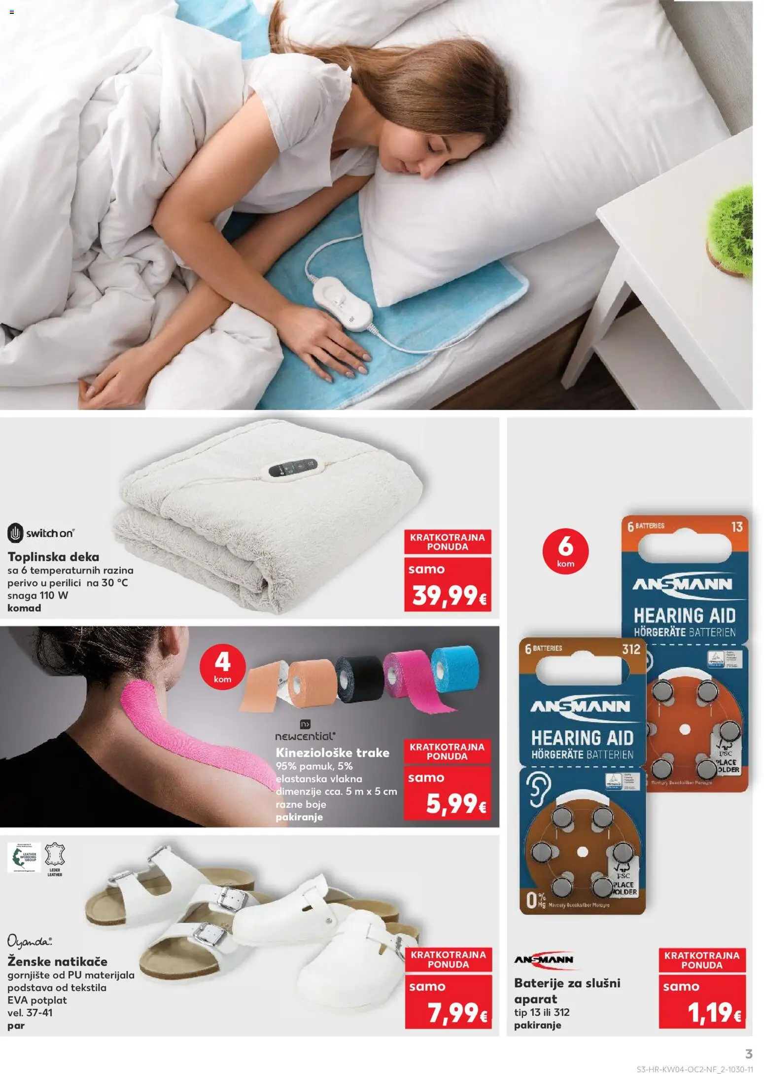 Kaufland katalog | vrijedi od 21.01.2026 | Stranica: 3 | Proizvodi: Natikače, Baterije, Deka