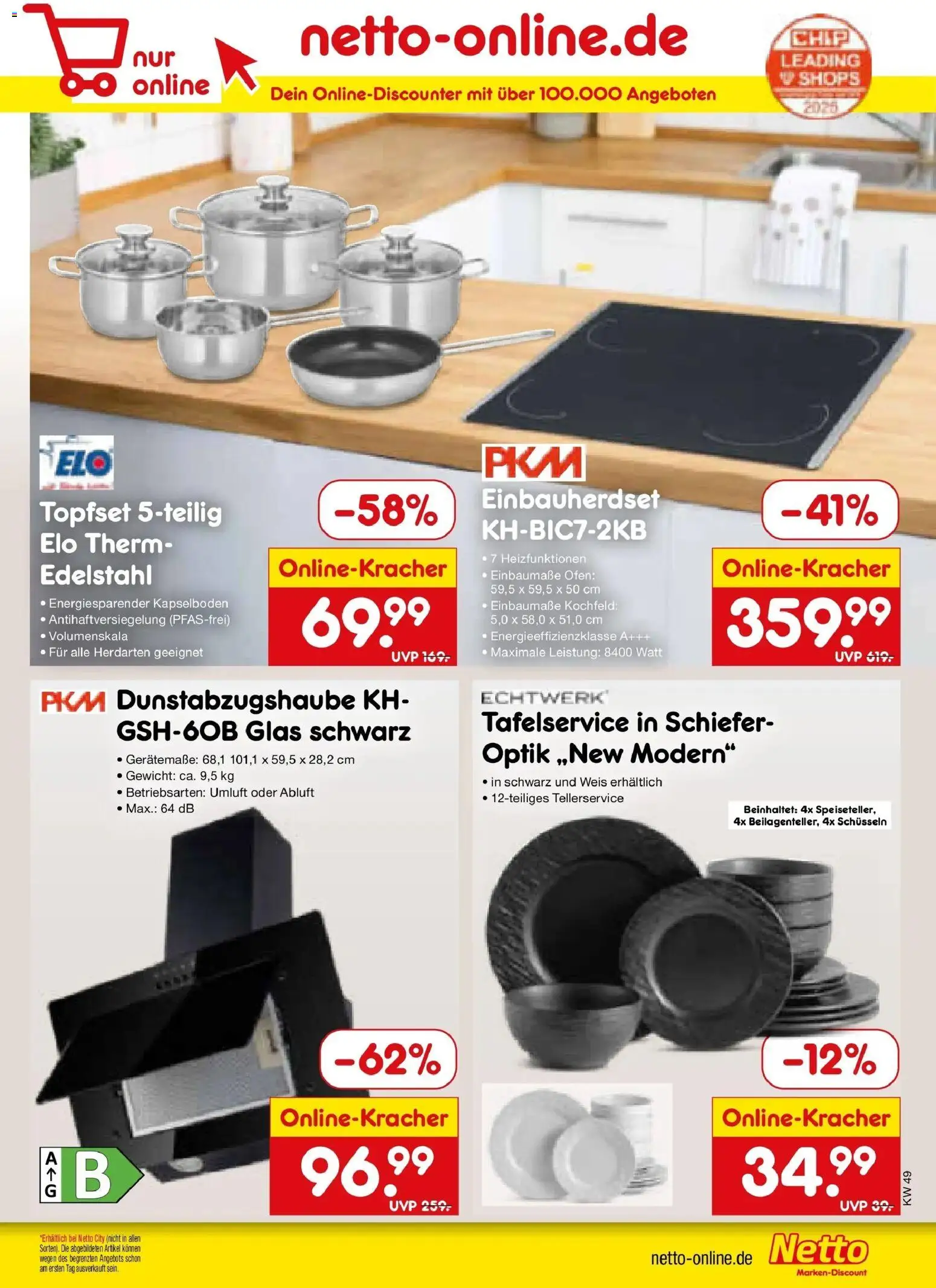 Netto Marken-Discount prospekt Velden	 – gültig ab 01.12.2025 | Seite: 56 | Produkte: Ofen, Gewicht, Kochfeld