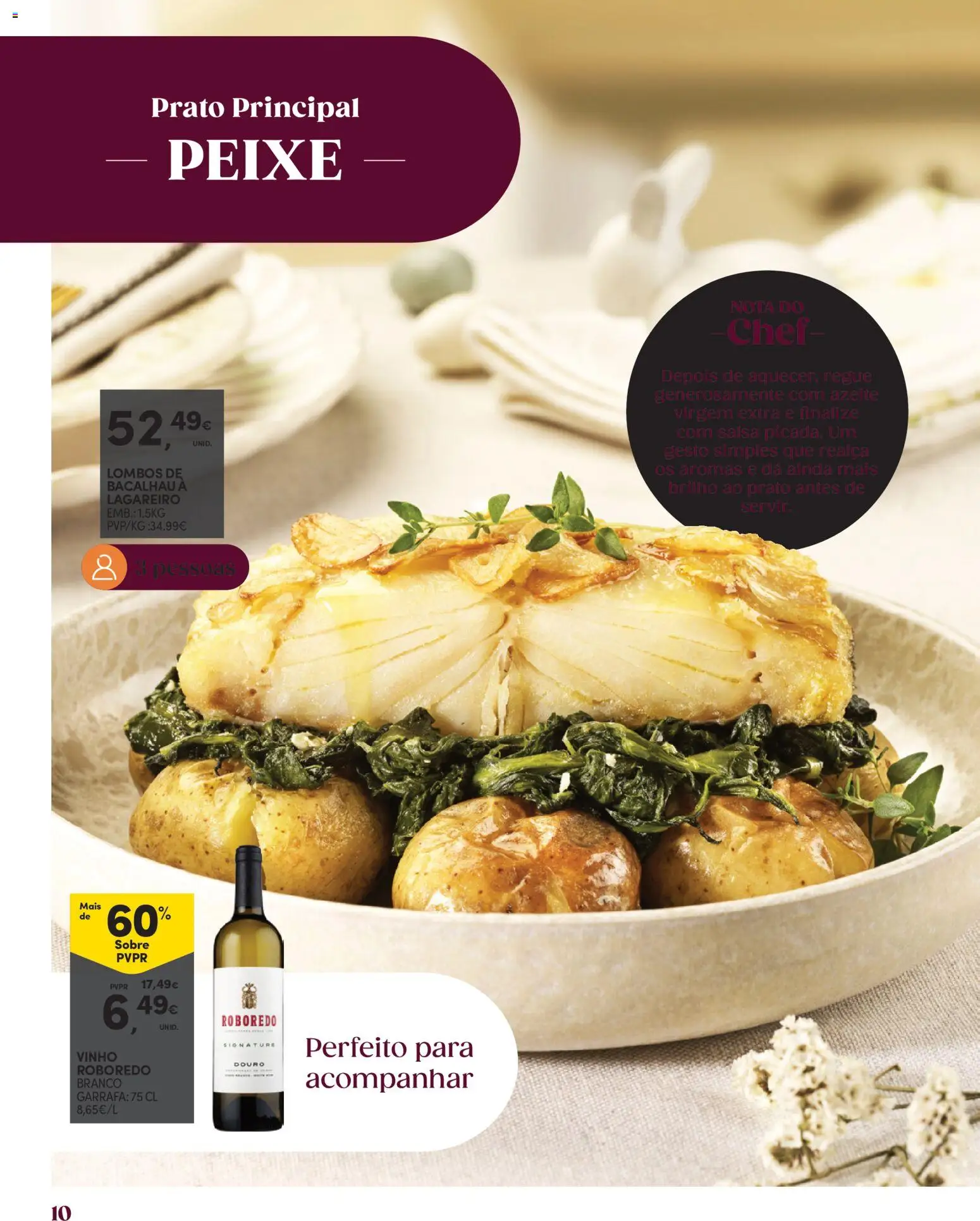 Continente - Catálogo Take Away Páscoa │ válido de 17.03.2026 | Página: 10 | Produtos: Azeite, Bacalhau, Vinho, Peixe