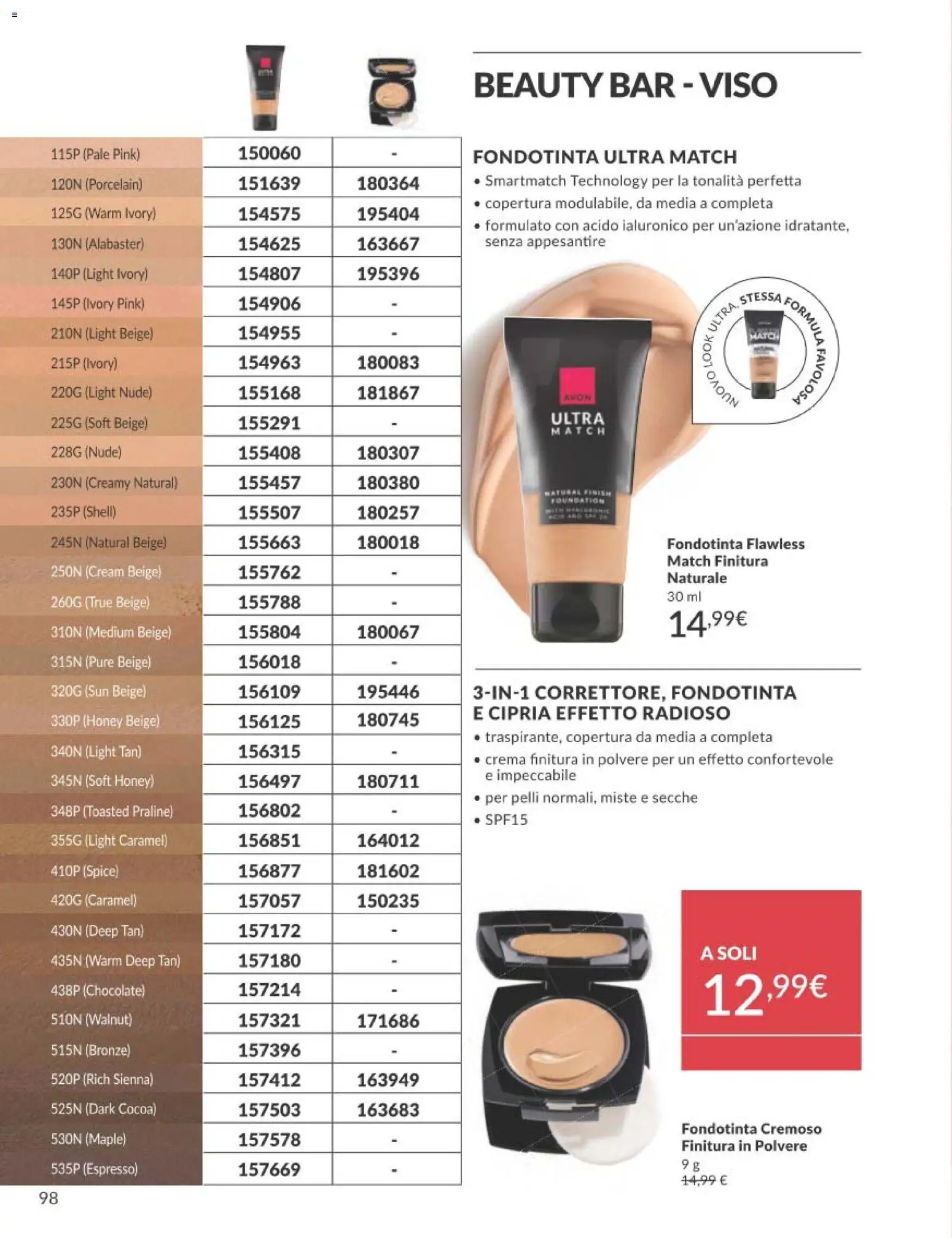 Volantino Avon del 01.11.2025 | Pagina: 98