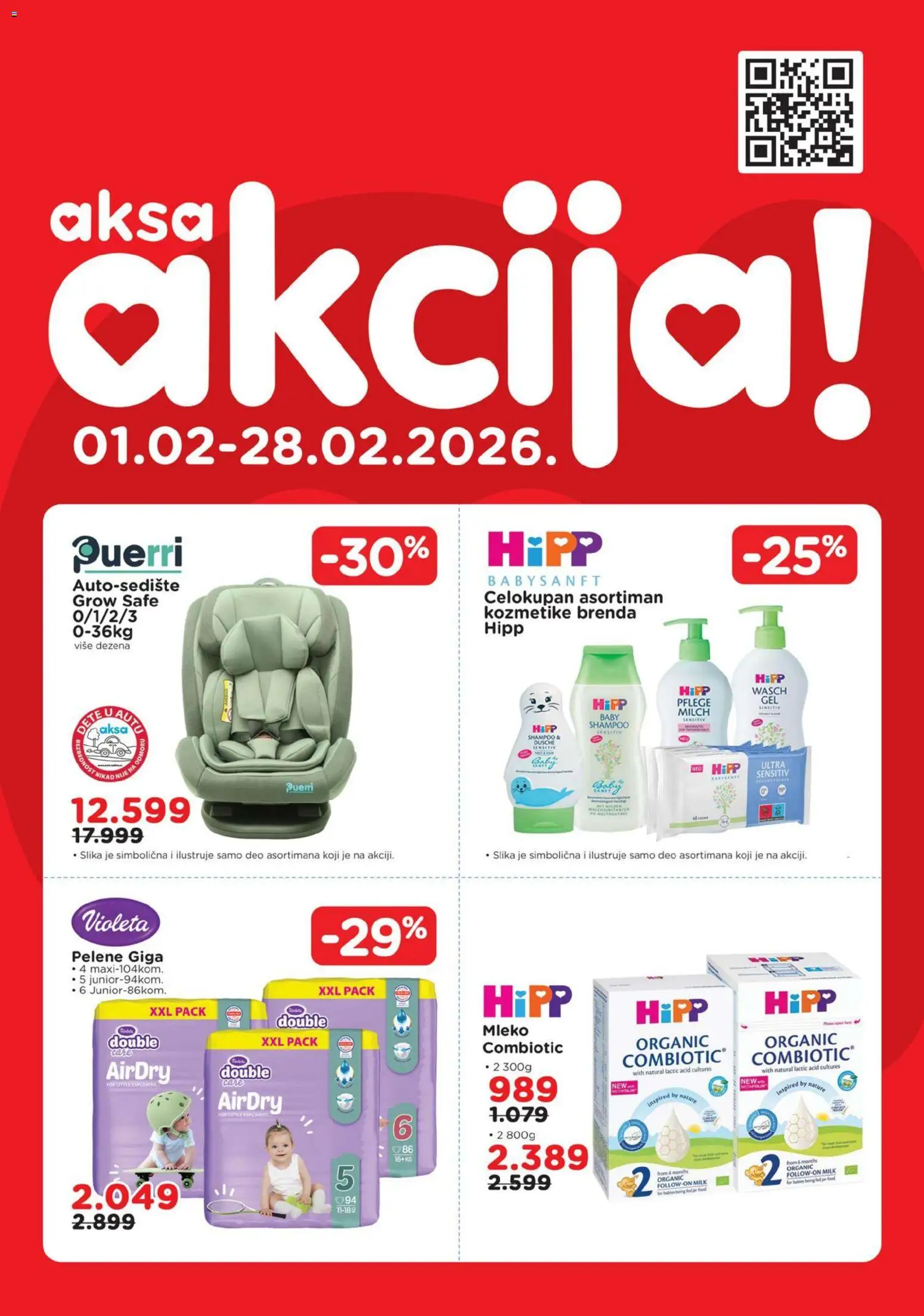 Aksa katalog - važi od 01.02.2026 | Strana: 1 | Proizvode: Mleko, Pelene
