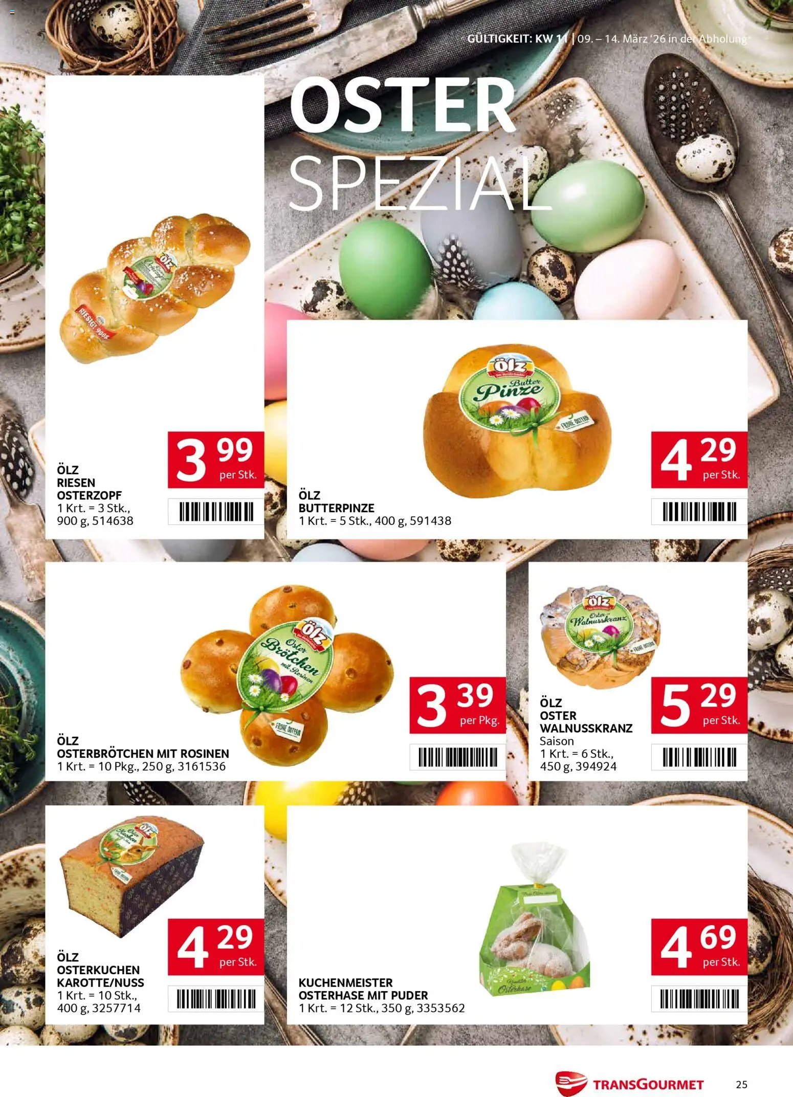 Transgourmet Flugblatt gültig ab 08.03.2026 | Seite: 25 | Produkte: Rosinen, Puder