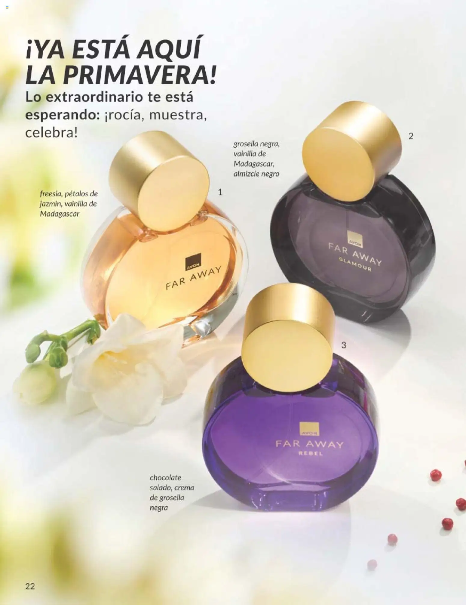 Catálogo AVON campaña 4 │ válido desde el 01.04.2026 | Página: 22 | Productos: Perfume, Chocolate, Crema, Té