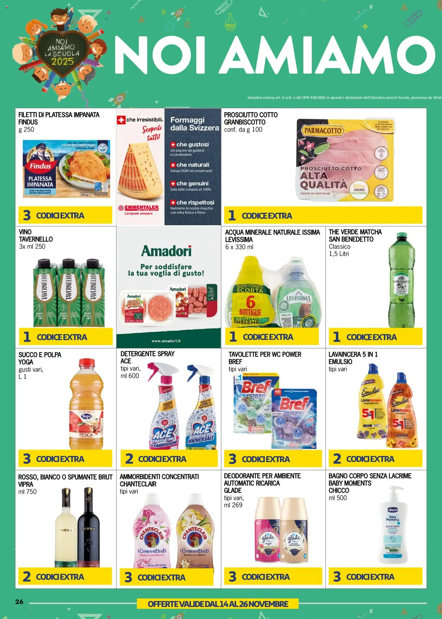 Volantino bennet del 13.11.2025 | Pagina: 26 | Prodotti: Acqua, Pesca, Acqua minerale, WC