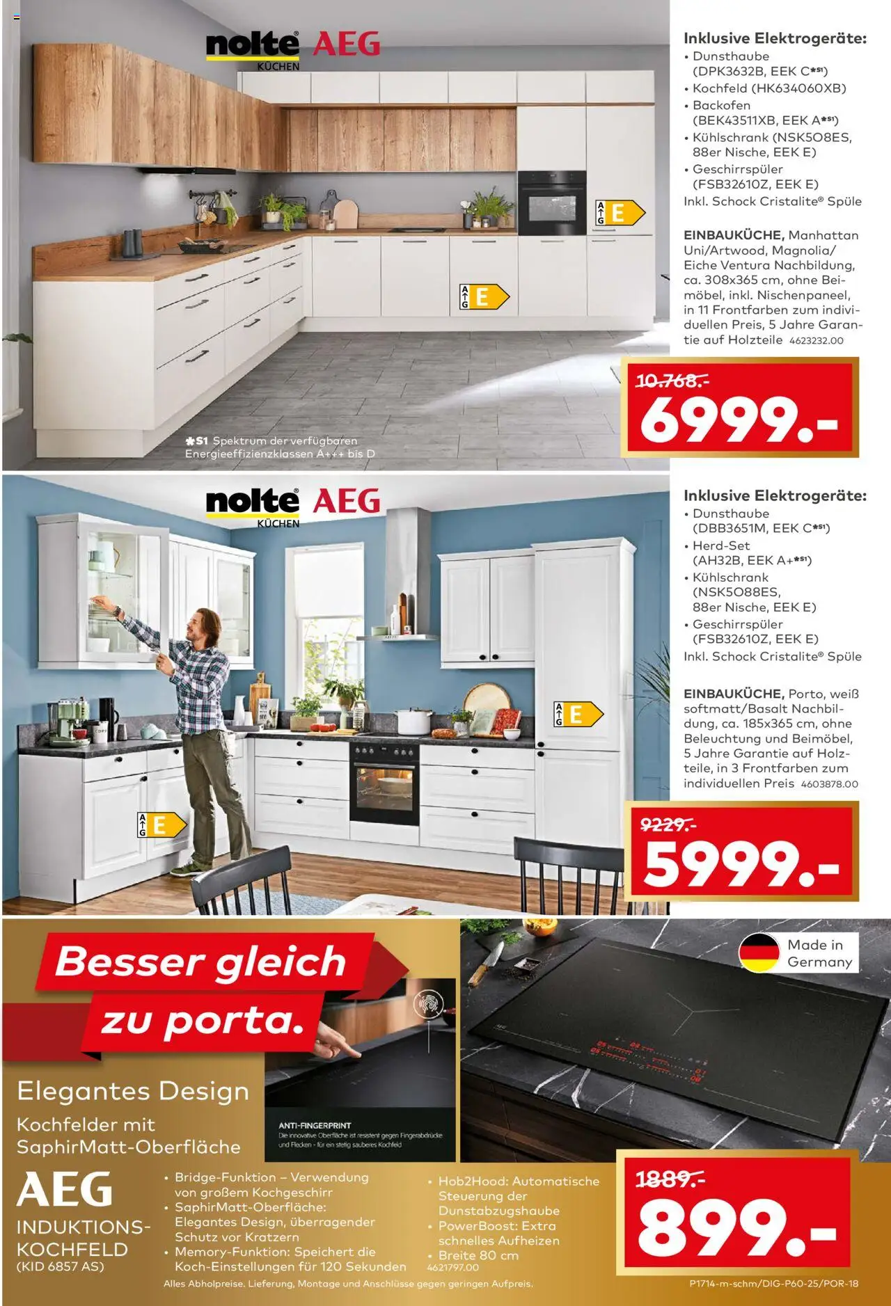 Porta! 60 Küchentester gesucht - Bielefeld – gültig ab 12.10.2025 | Seite: 7 | Produkte: Geschirrspüler, Kühlschrank, Kochfeld, Kuchen