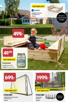 Jula erbjudanden - Förhandsvisning av reklamblad från butik Jula aktuell från 26.02.2026 | Sida: 25 | Produkter: Bänk, Fotbollsmål, Sandlådesand