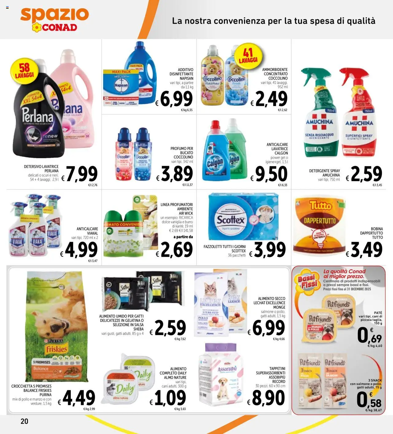 Volantino Spazio Conad del 10.10.2025 | Pagina: 20 | Prodotti: Pollo, Ammorbidente, Salmone, Profumo