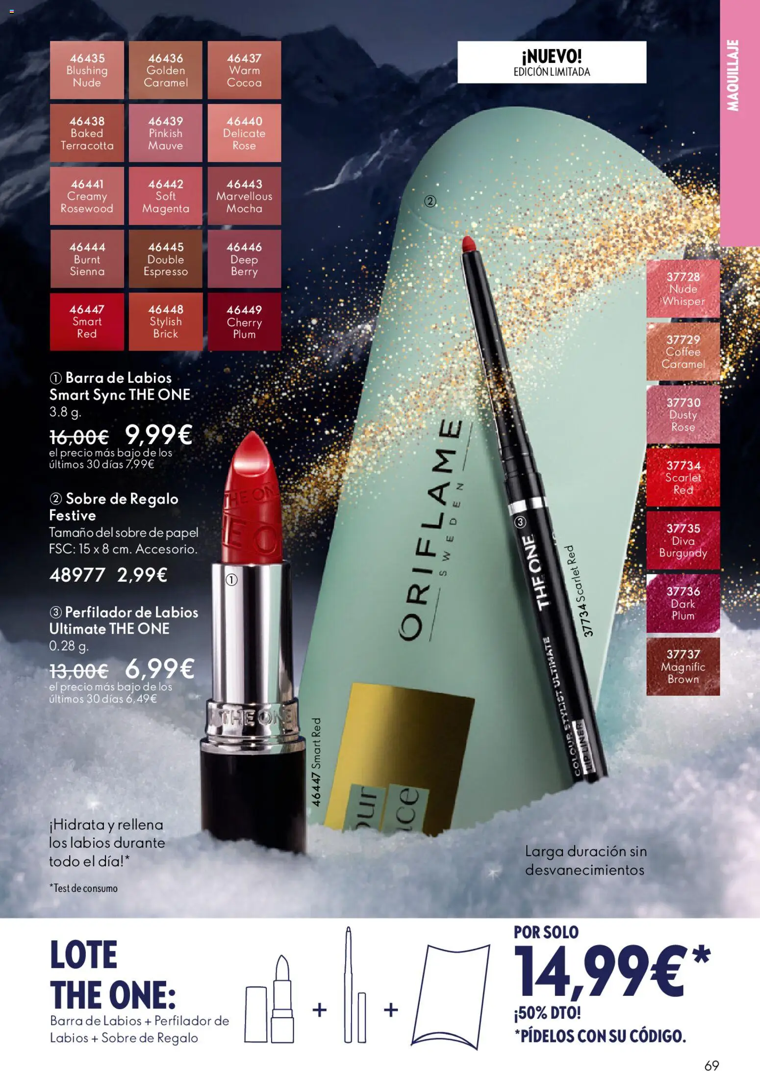Oriflame - Catálogo Campaña 16 │ válido desde el 19.11.2025 | Página: 69 | Productos: Maquillaje, Barra de labios