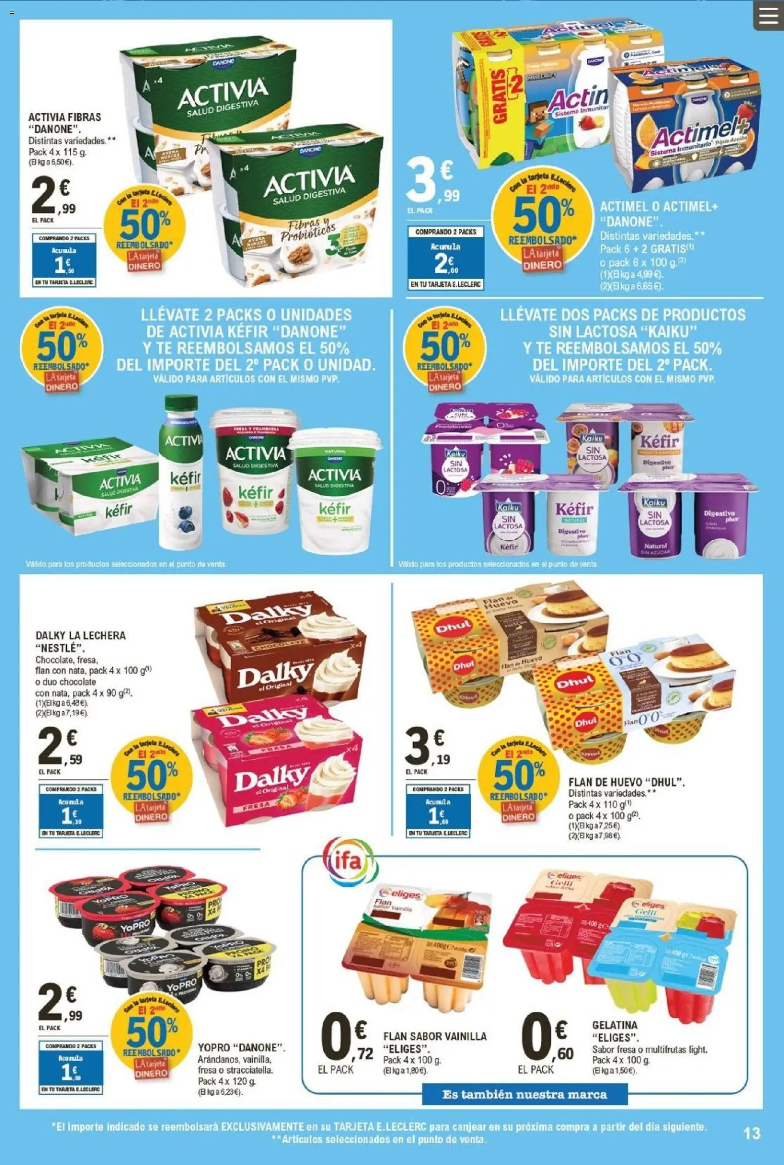 E.Leclerc folleto │ válido desde el 22.04.2026 | Página: 13 | Productos: Gelatina, Chocolate, Té