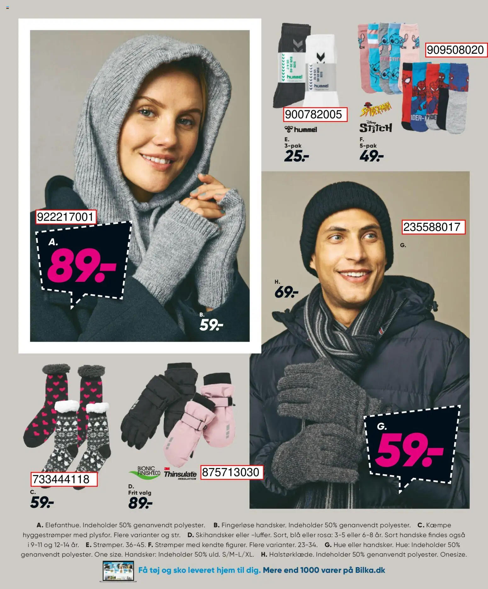 Bilka tilbudsavis – gyldig fra 28.11.2025 | Side: 72 | Produkter: Hue, Strømper, Sko, Tøj