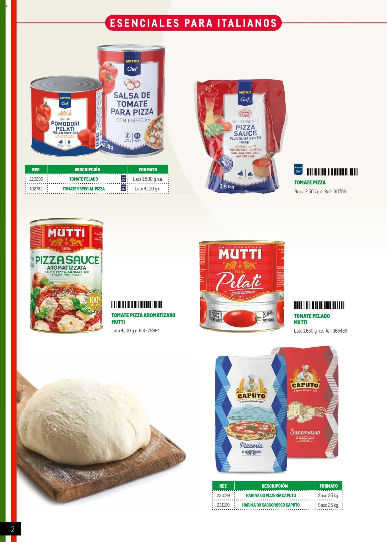 Makro Restaurantes italianos Centro │ válido desde el 27.03.2026 | Página: 2 | Productos: Pizza, Bolsa