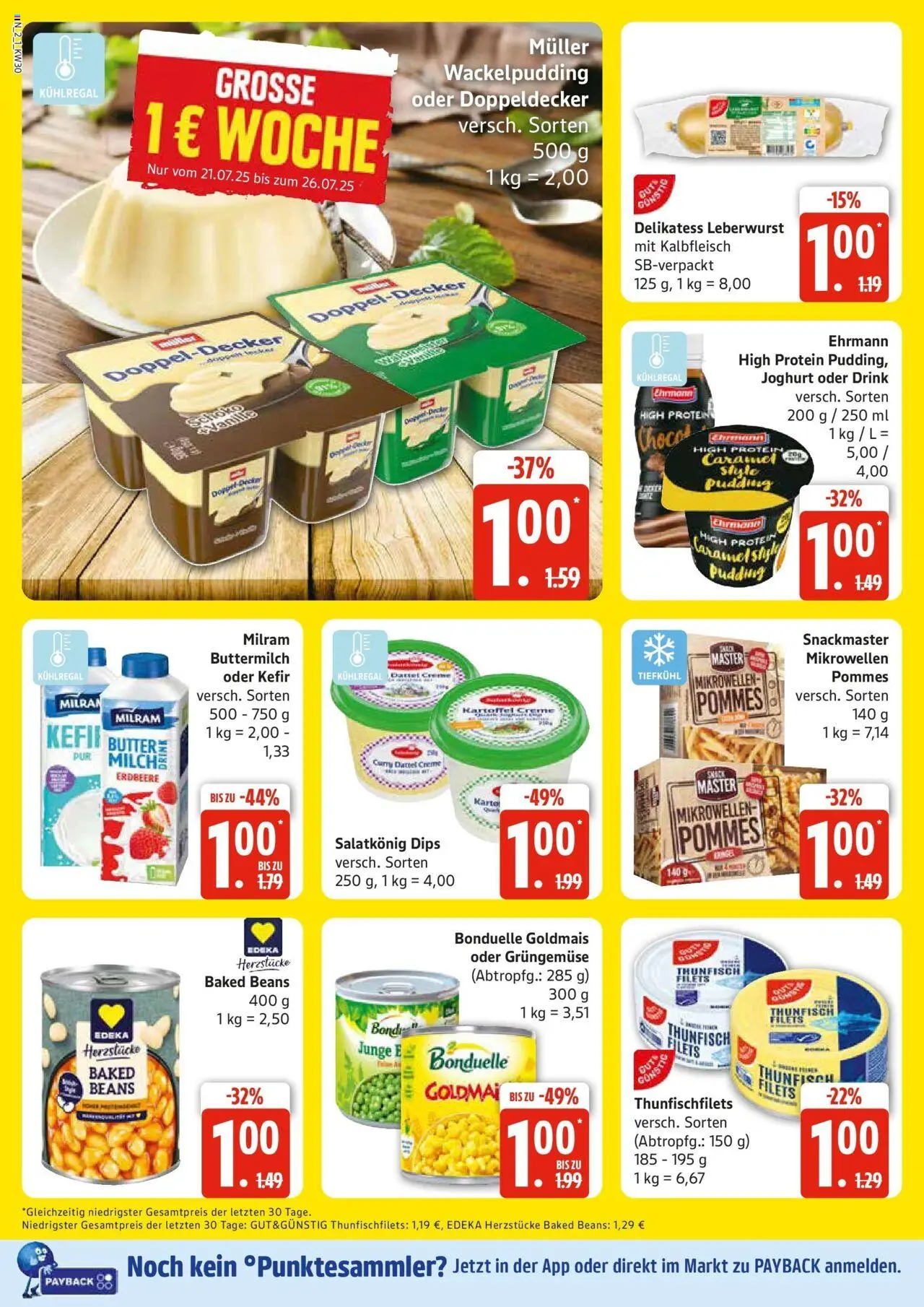 Edeka prospekt Rostock	 - gültig ab dem 20.07.2025 | Seite: 2 | Produkte: Kefir, Joghurt, Pommes, Pudding