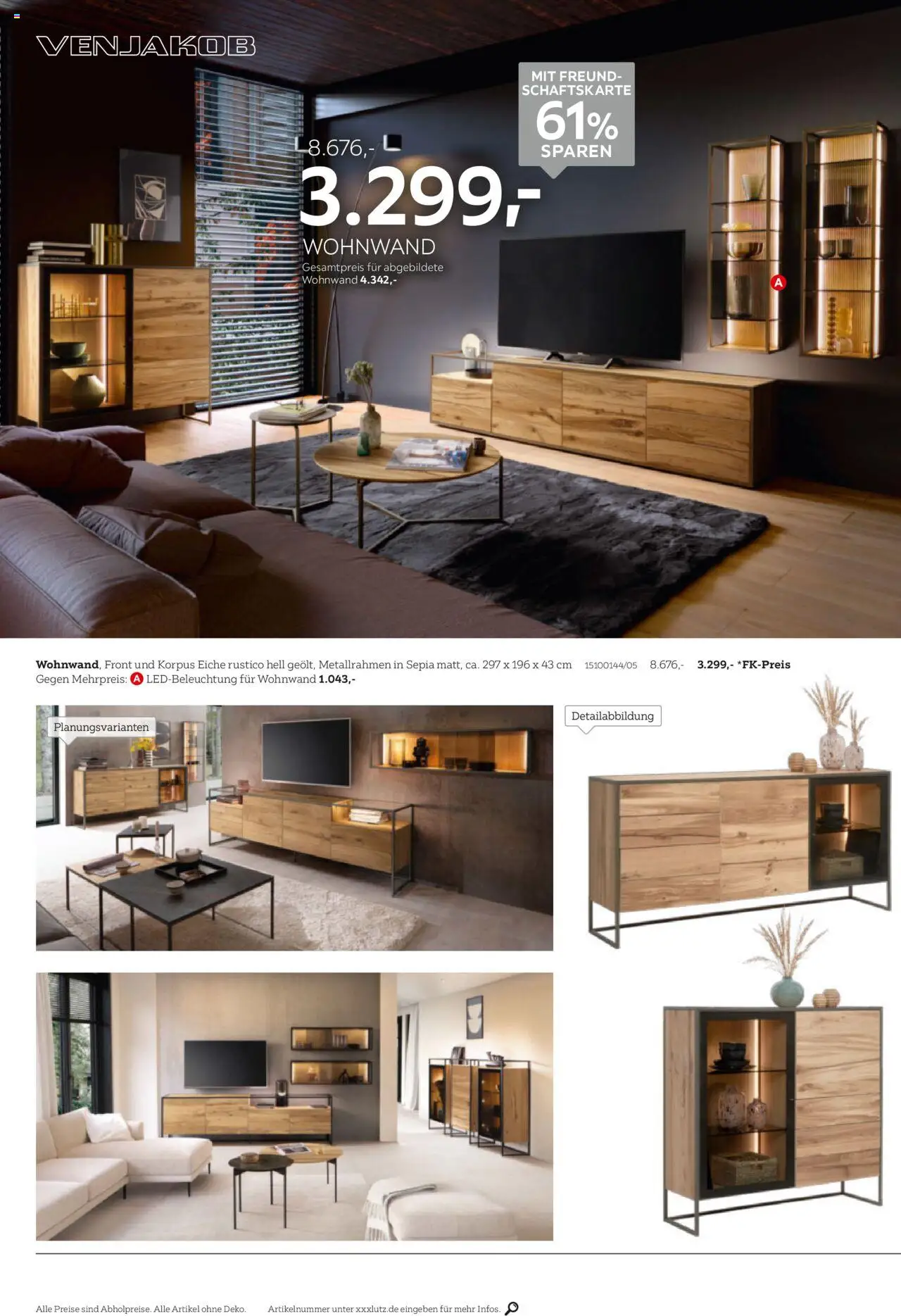XXXL Lutz Last-Minute-Preis – gültig ab 22.09.2025 | Seite: 8 | Produkte: Wohnwand
